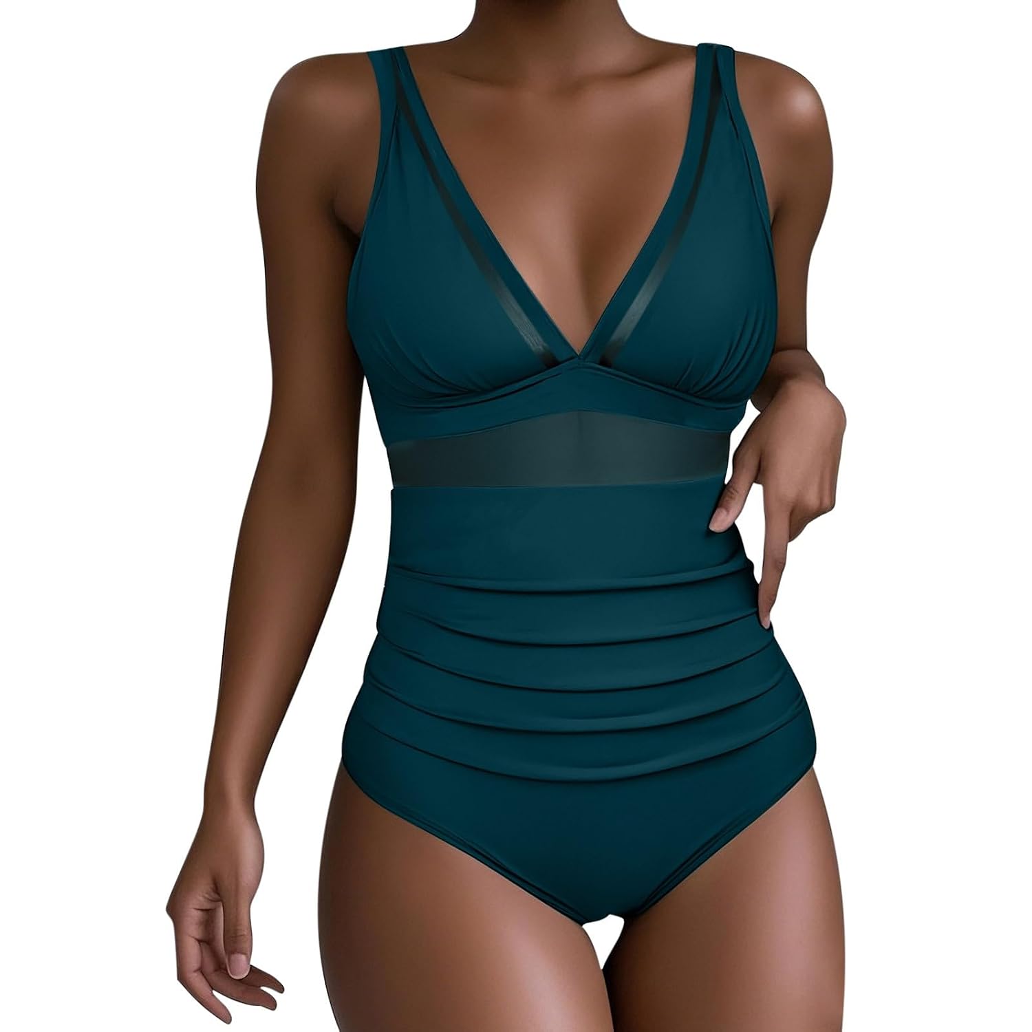 Women's Ruched Tummy Control Monokini — image 10