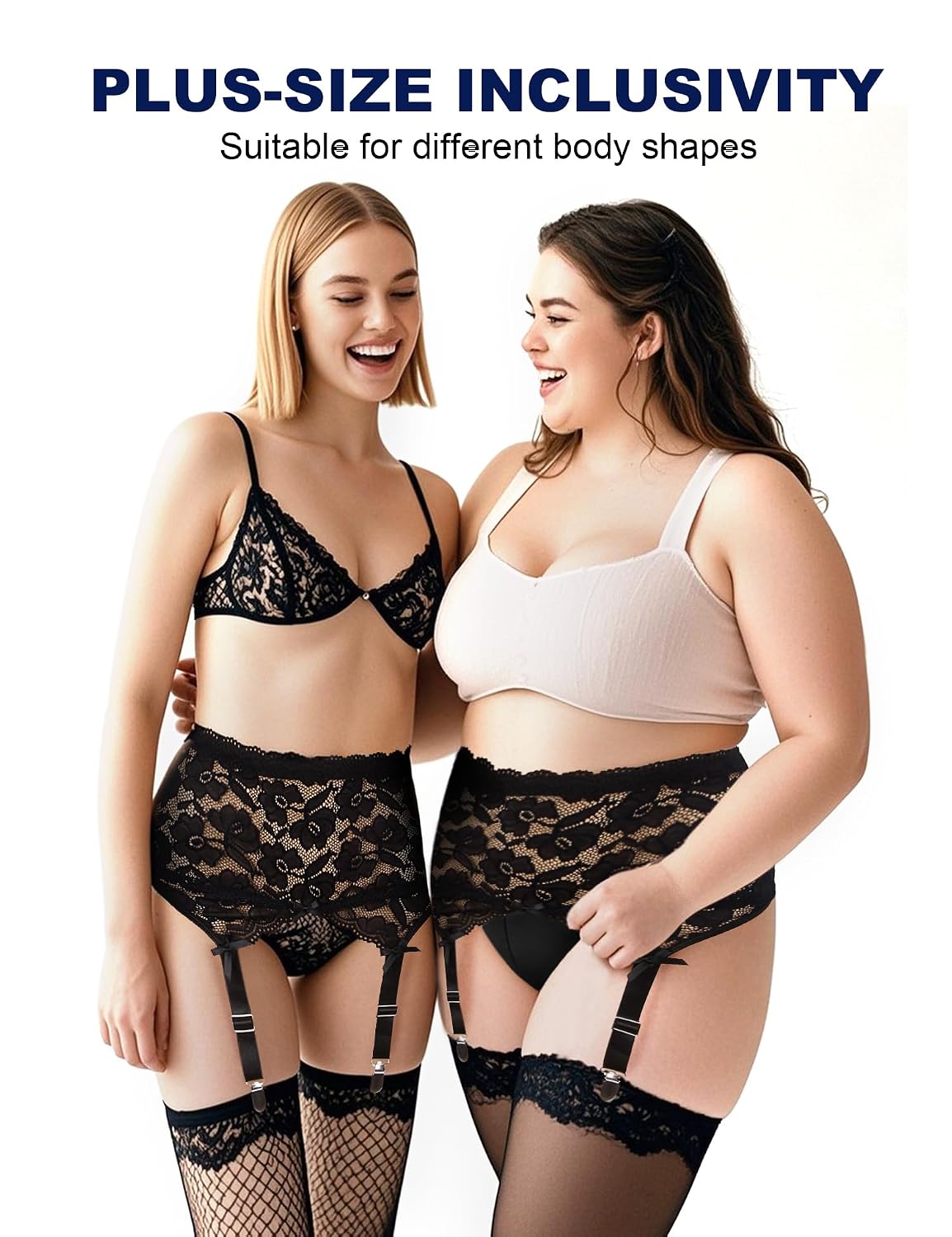 ohyeahlady Plus Size Mesh Lace Thigh High Stockings — image 8
