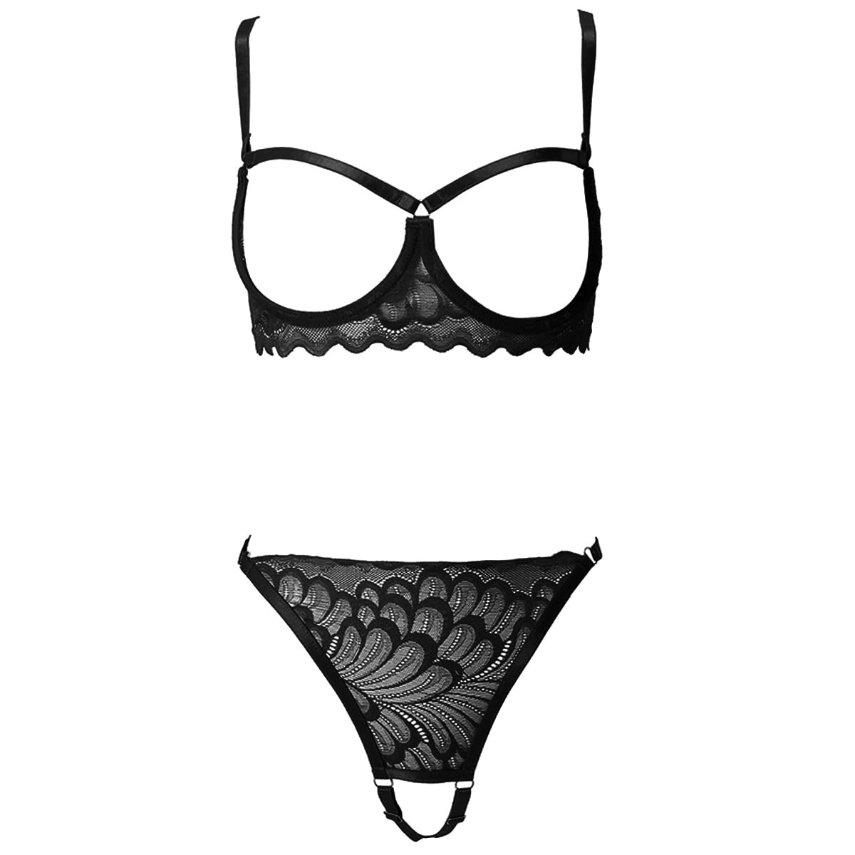 HOTSO Floral Lace Mesh Babydoll Set — image 6