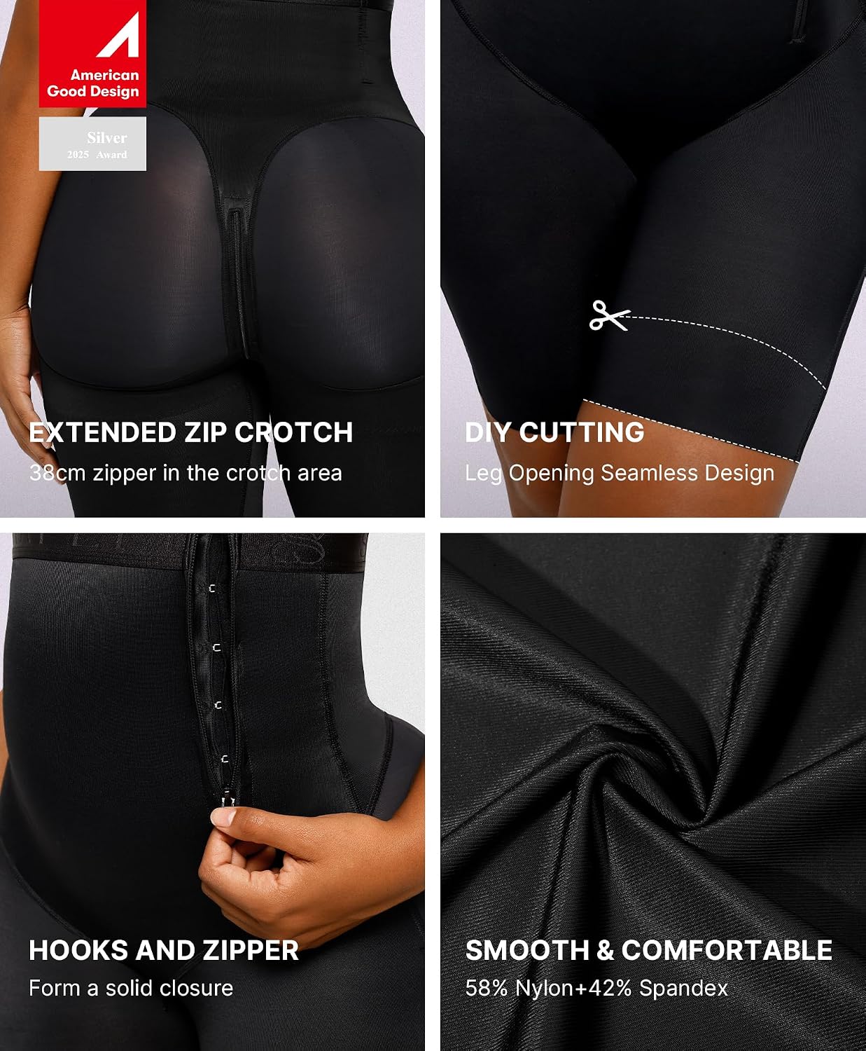SHAPELLX High Waist Butt Lifting Shapewear Shorts — image 4