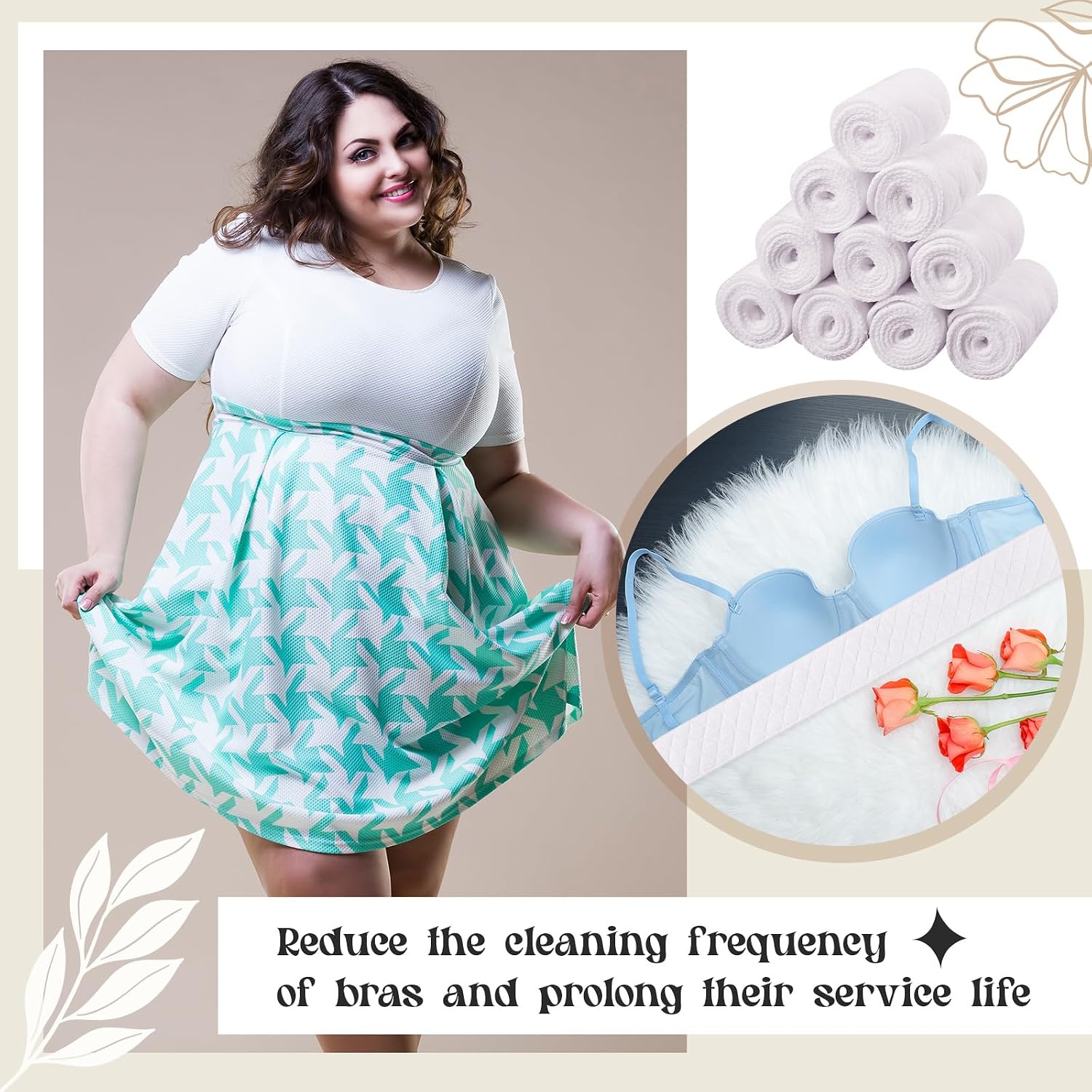 Reusable Cotton Bra Liners for Sweat — image 6