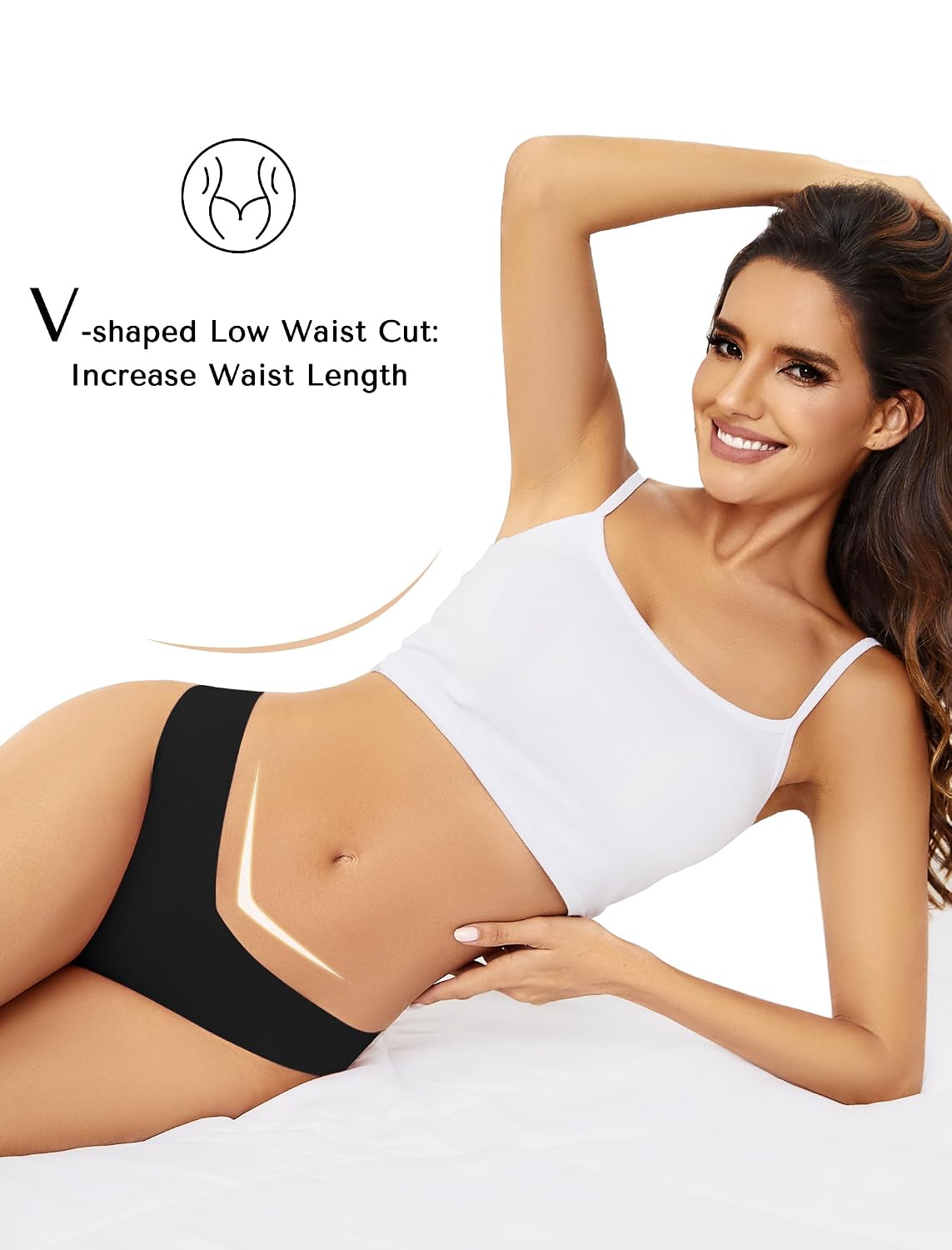 voenxe Seamless No Show Thongs 5 Pack — image 4