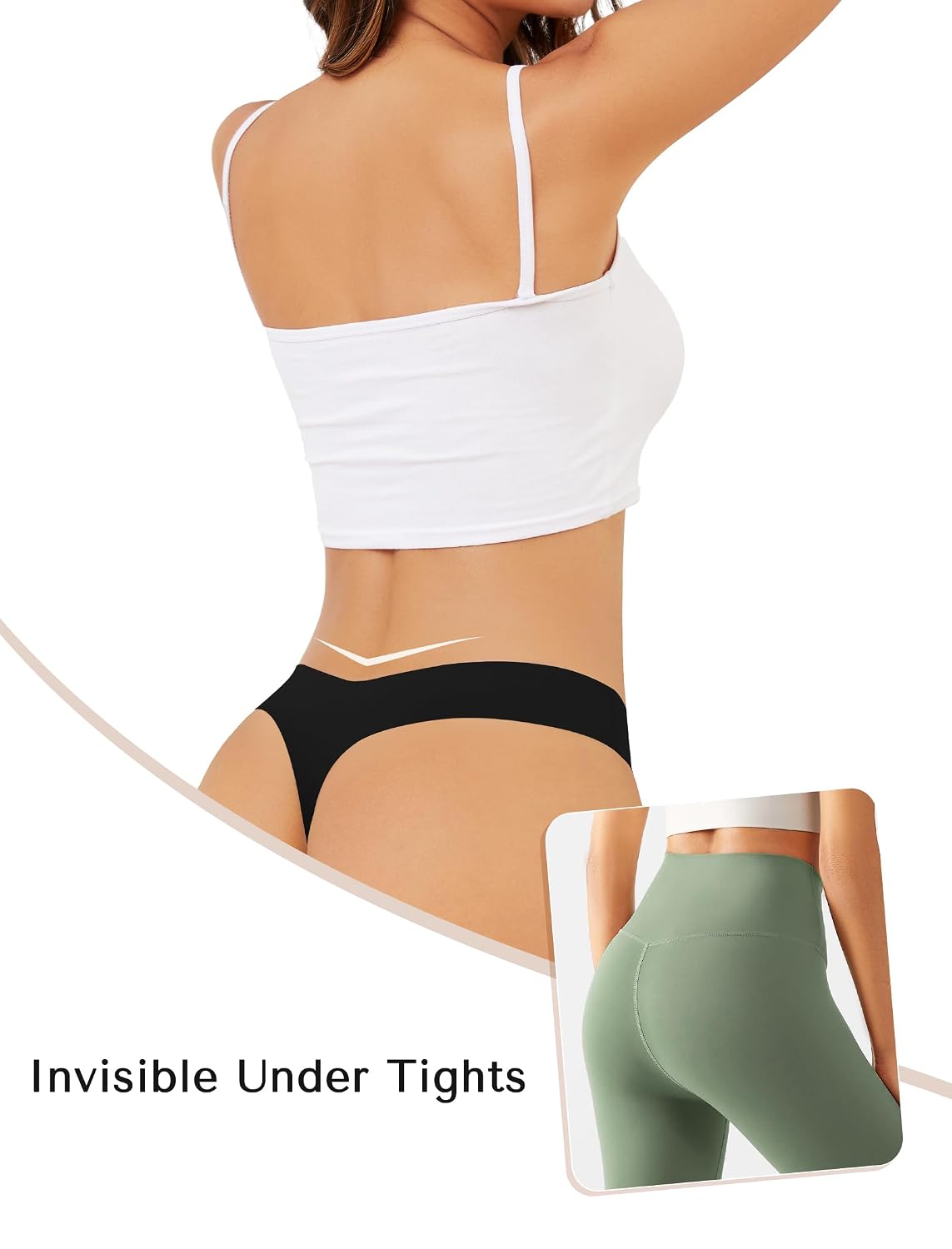 voenxe Seamless No Show Thongs 5 Pack — image 6