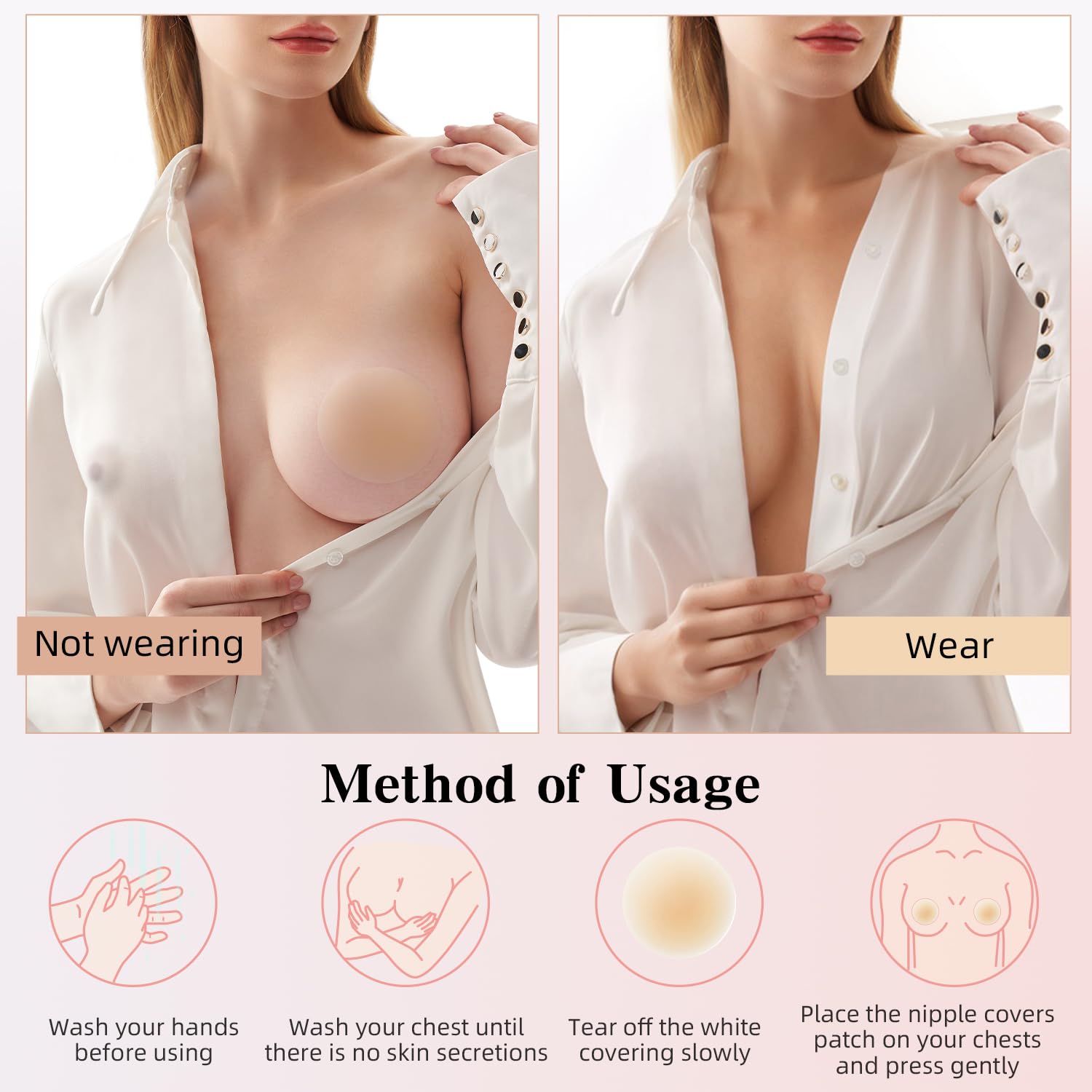 ATTLADY Silicone Nipple Covers Reusable Pasties — image 6