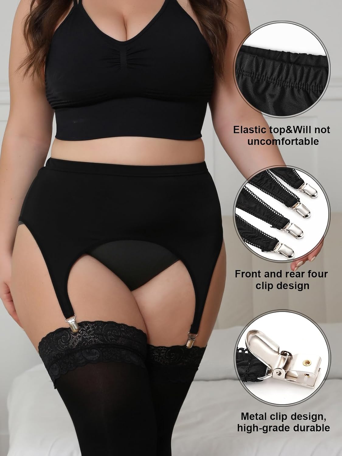 Moon Wood Plus Size High Waist Garter Belt — image 3
