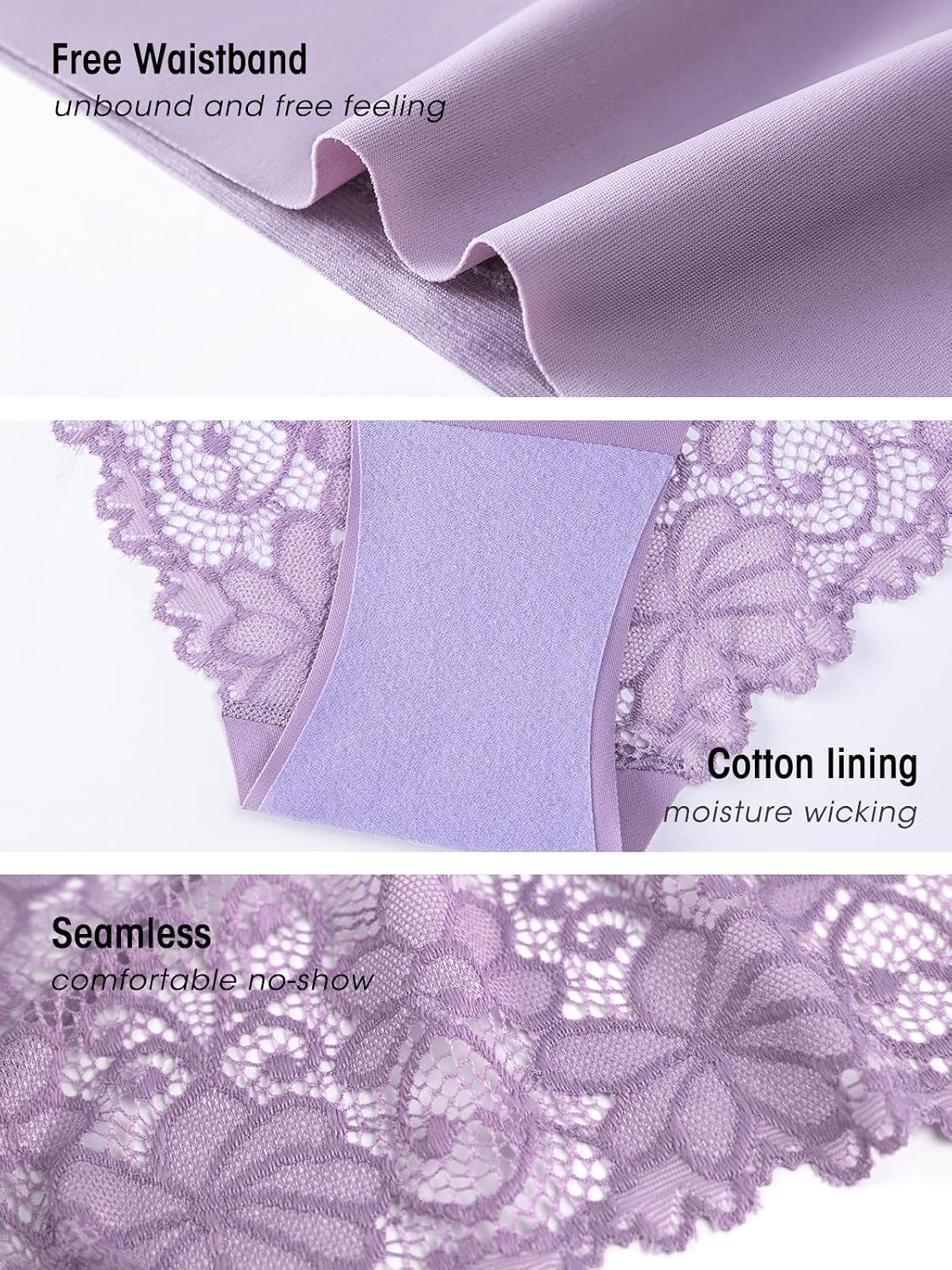 DHFBABY Seamless Lace Cheeky Panties 6-Pack — image 5