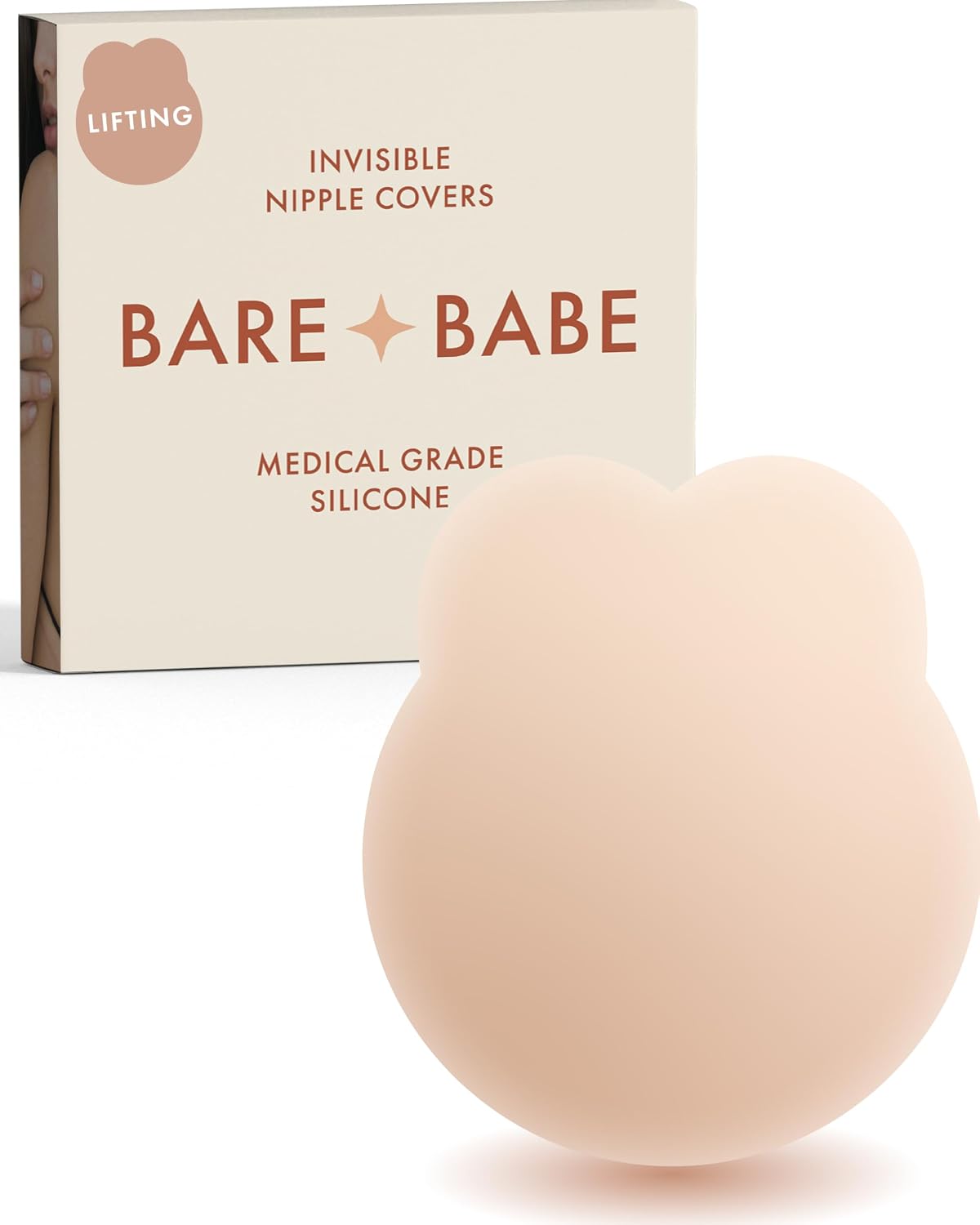 Bare Babe Reusable Sticky Nipple Covers with Lift