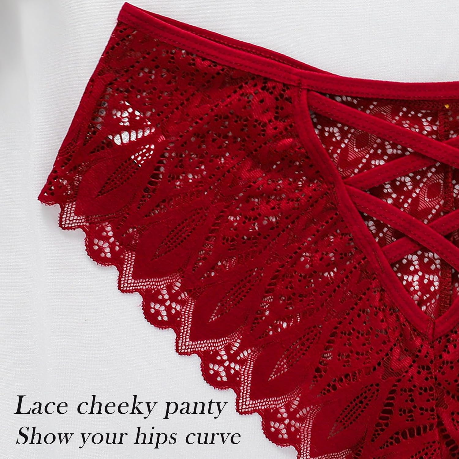 Kingfung Lace Cheeky Bikini Panties for Women — image 6