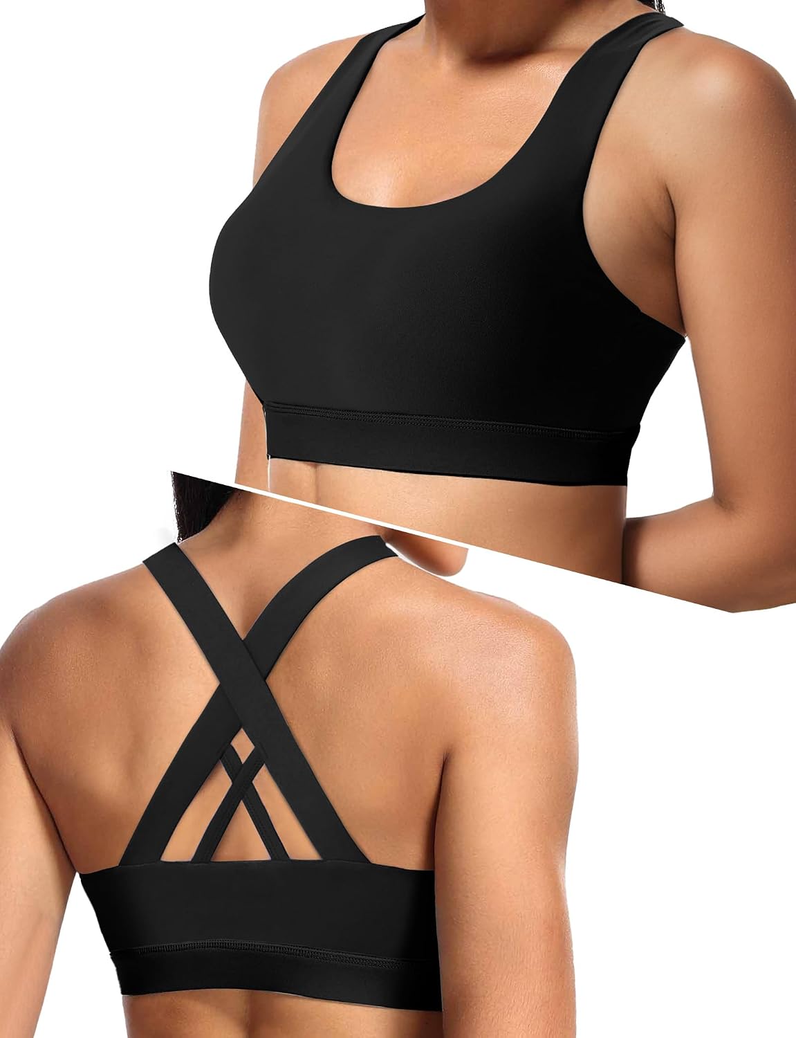 Buauty Criss Cross Sports Bra for Women