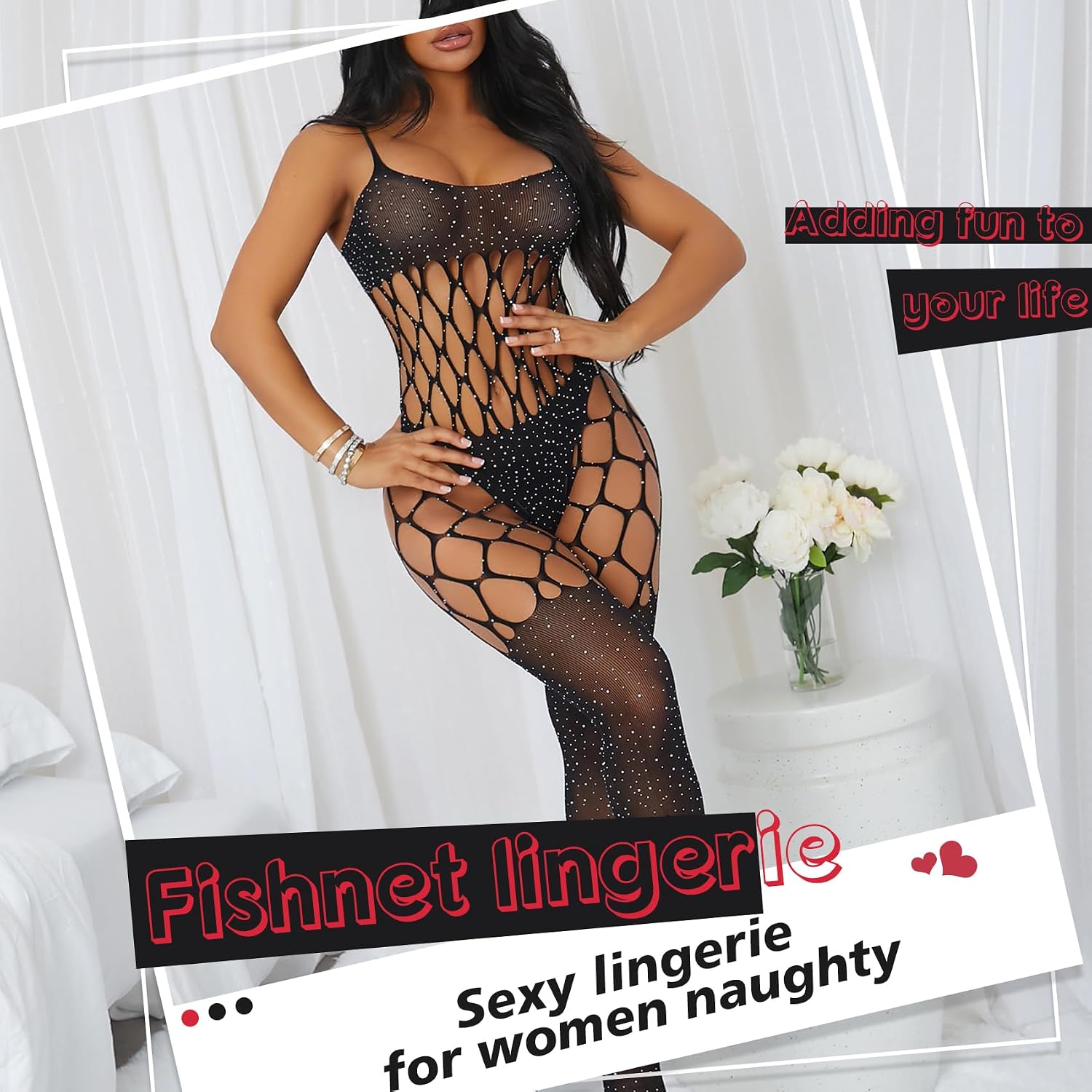 Famstar Fishnet Bodysuit Lingerie Set for Women — image 2
