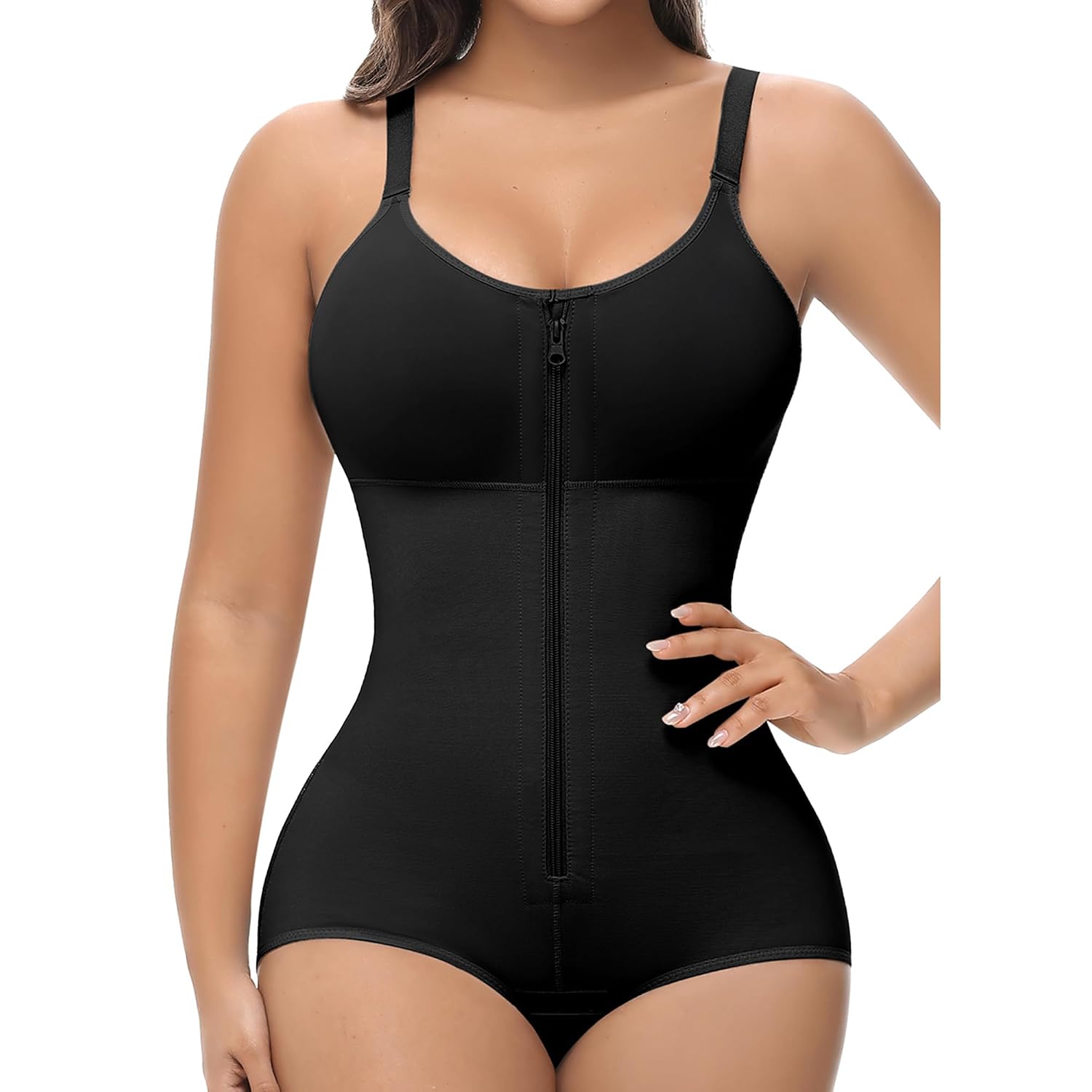 SHAPSHE Fajas Body Shaper with Bra Zipper