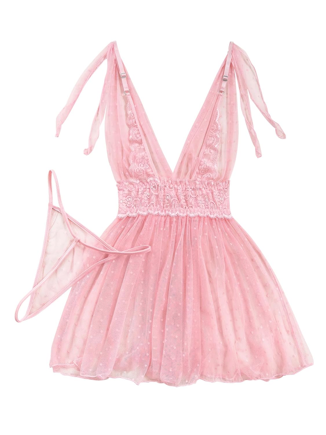 Lilosy Polka Dot Babydoll Lingerie Set 2-Piece — image 5