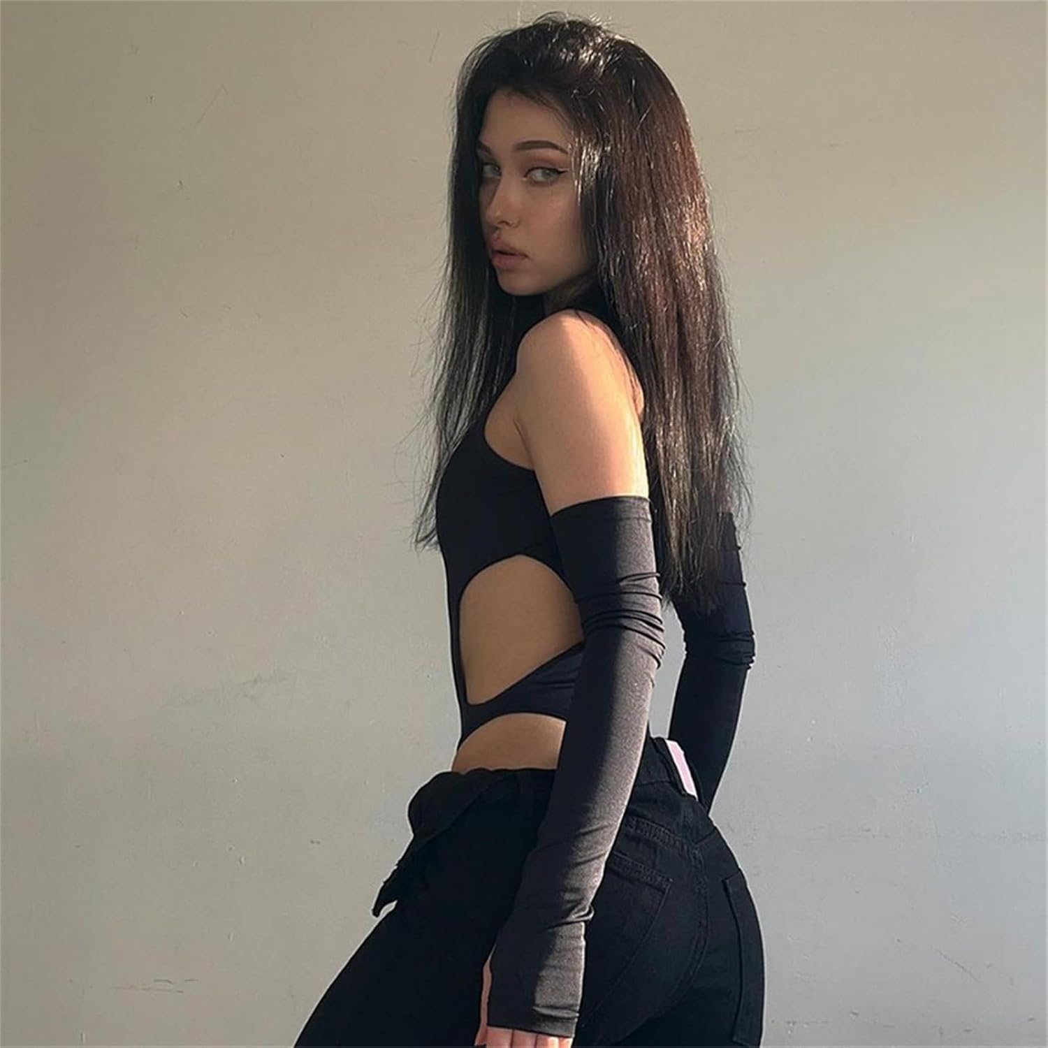SEXYTINE Y2K Hollow Out Long Sleeve Bodysuit — image 3