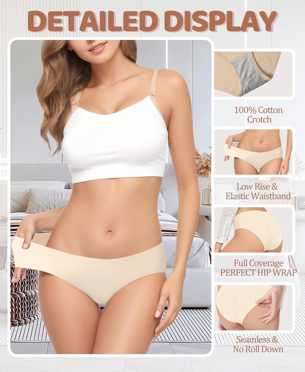 ZENUTA 4-6 Pack Seamless Invisible Bikini Panties — image 4