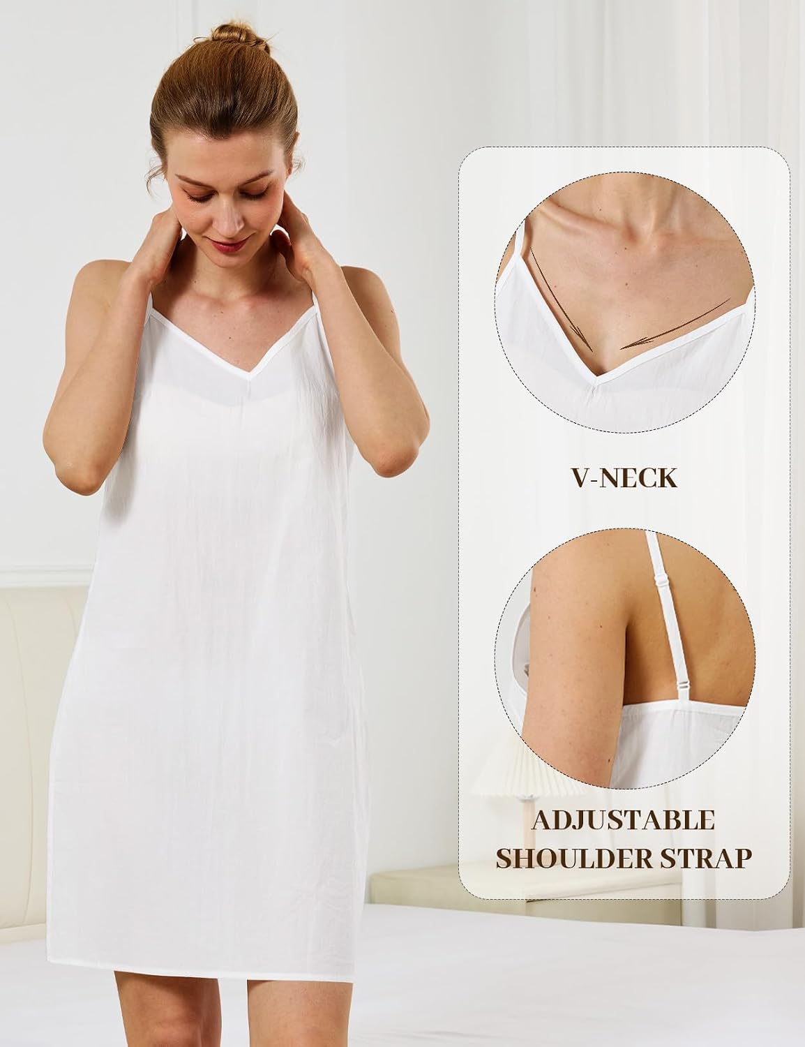 BEAUZSUZSANA Cotton Adjustable Slip Dress — image 5