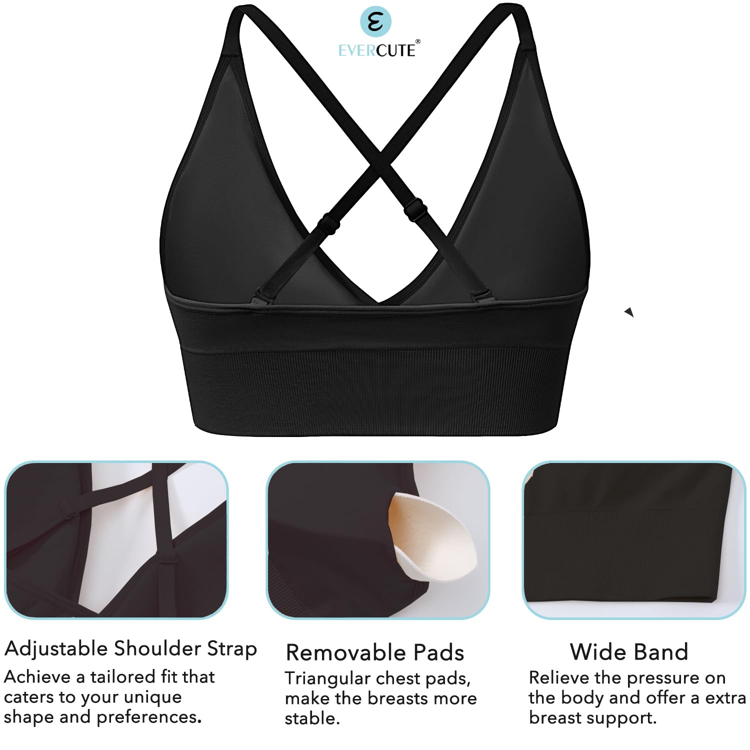 Evercute Women's Seamless Wireless Padded Bralette — image 3