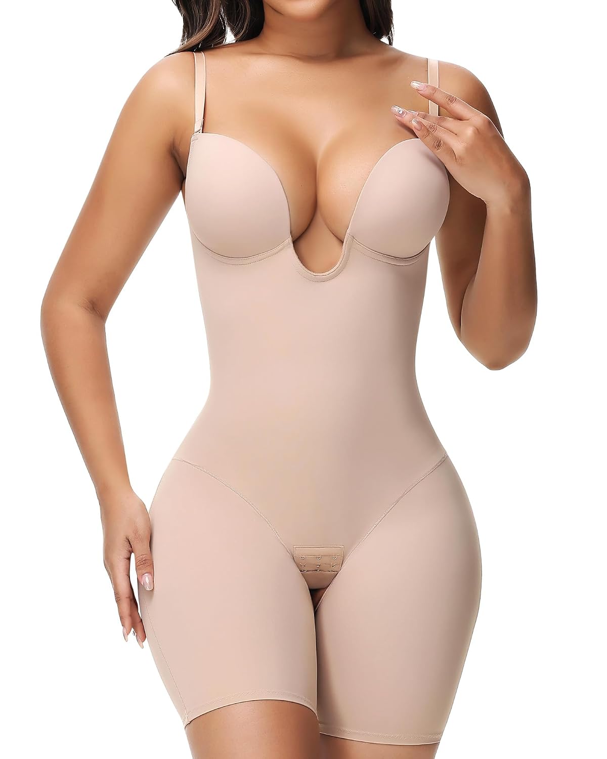 SHAPSHE Backless U-Plunge Shapewear Bodysuit