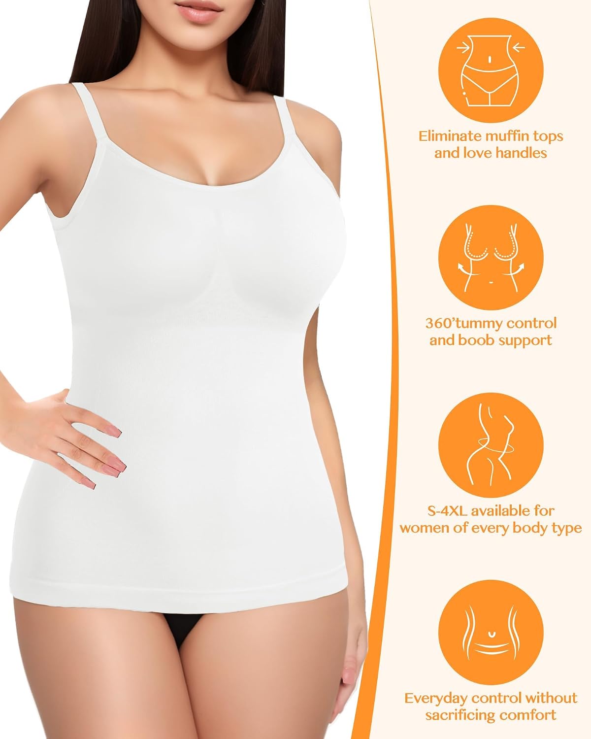 AURUZA Women's Seamless Tummy Control Camisole — image 3