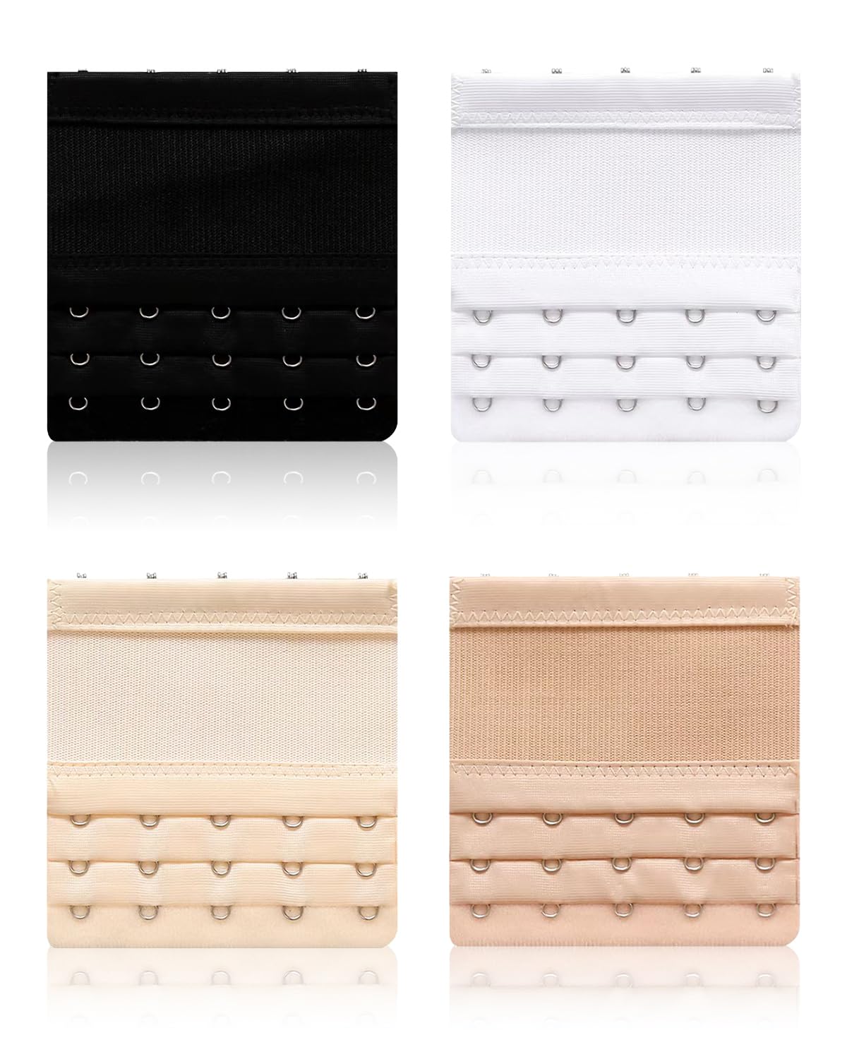 JELIEE Soft Stretchy Bra Extender 5 Hooks