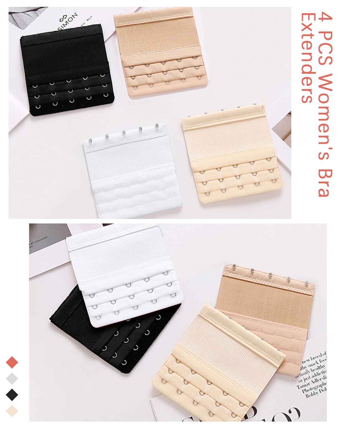 JELIEE Soft Stretchy Bra Extender 5 Hooks — image 4
