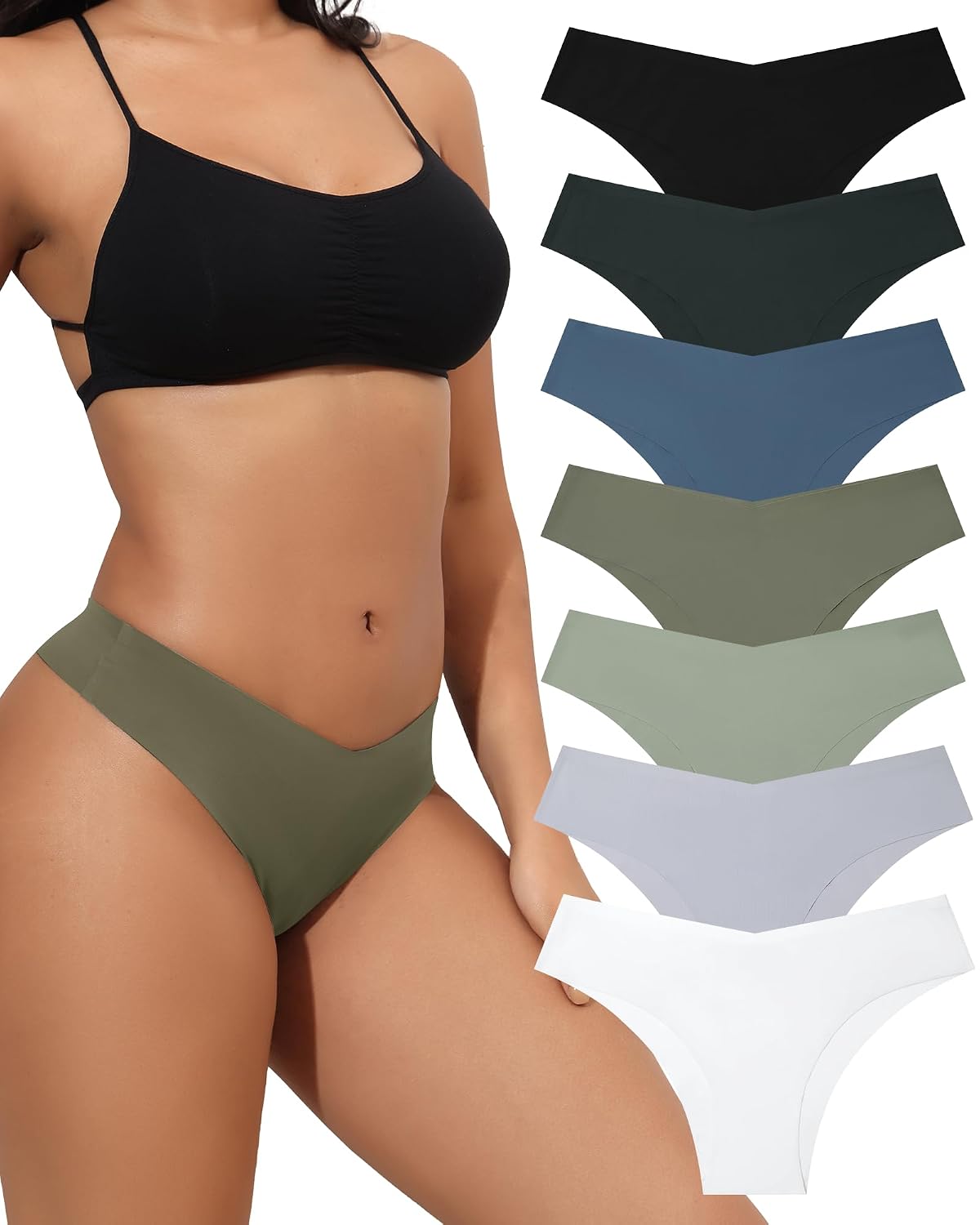 LEVAO Seamless Cheeky Bikini Panties for Women