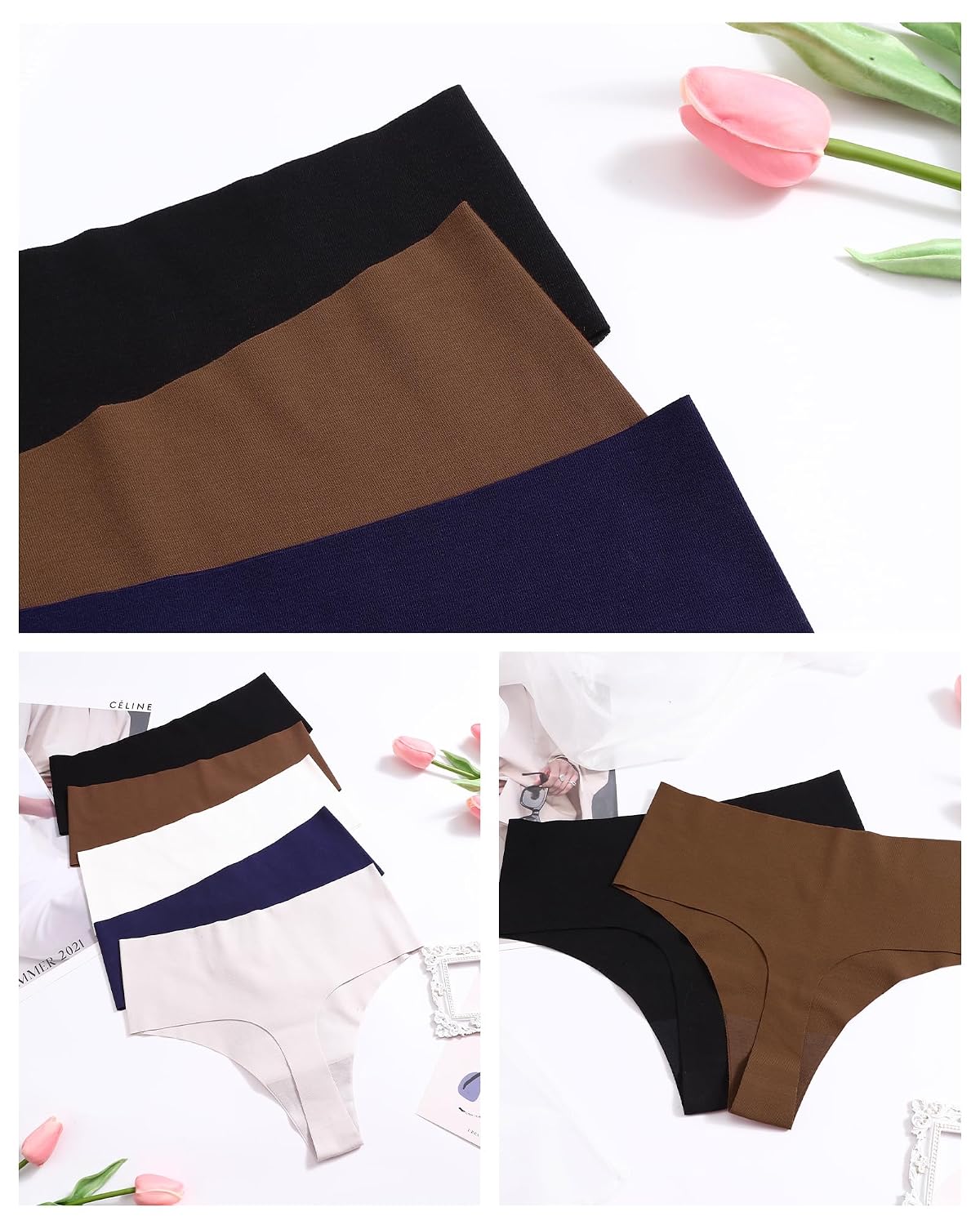 AYMEFF High Waisted Cotton Thong 6-Pack — image 5