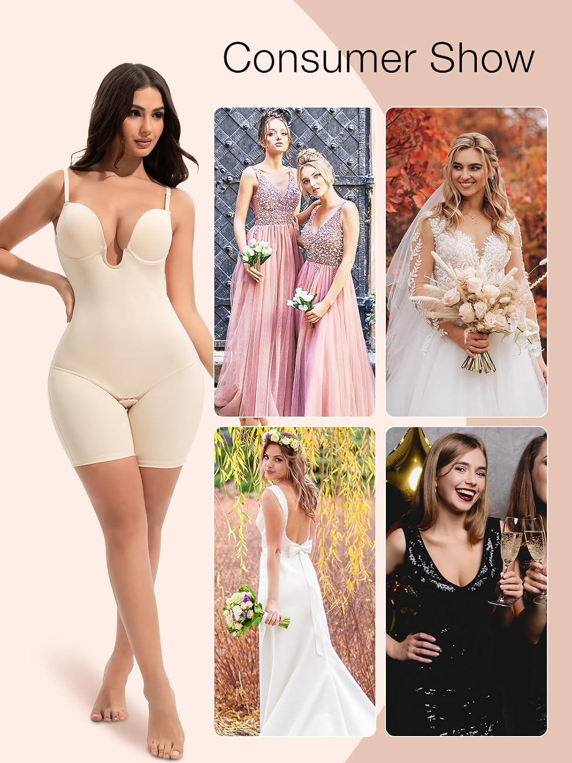 Slimers Backless Shapewear Bodysuit with Built-in Bra — image 5