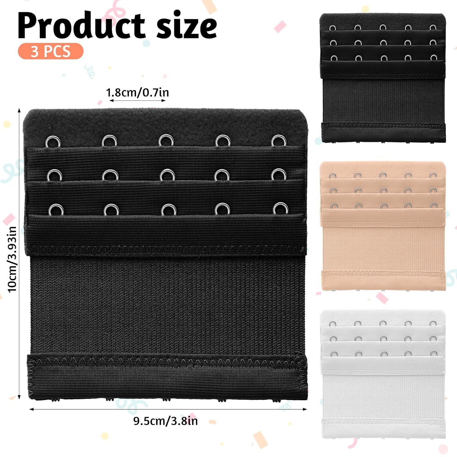 KALIONE 5 Hook 3 Row Bra Extender — image 2
