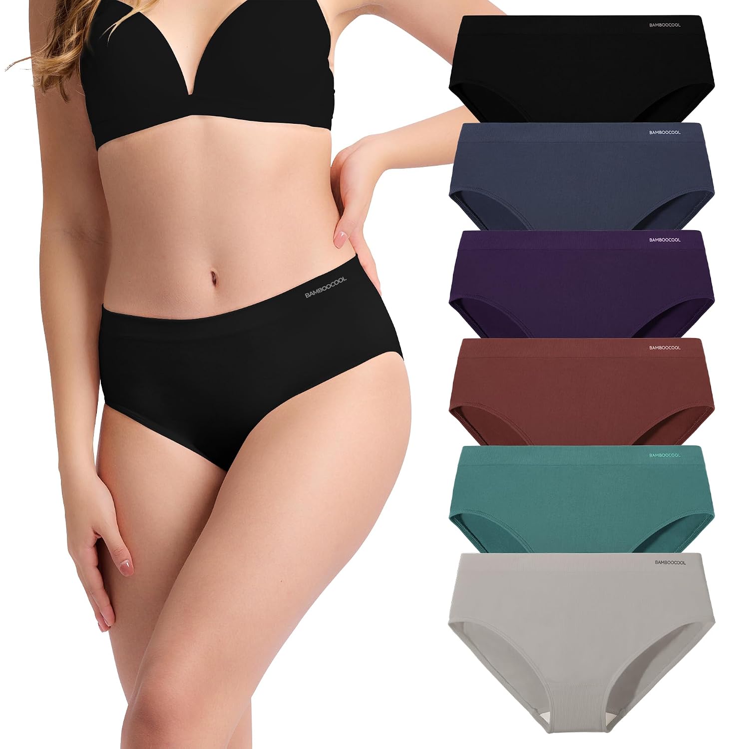 BAMBOO COOL Seamless Bikini Panties 6-Pack