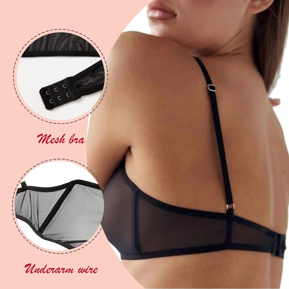 NewBull Mesh Sheer Lingerie Set with Garters — image 3