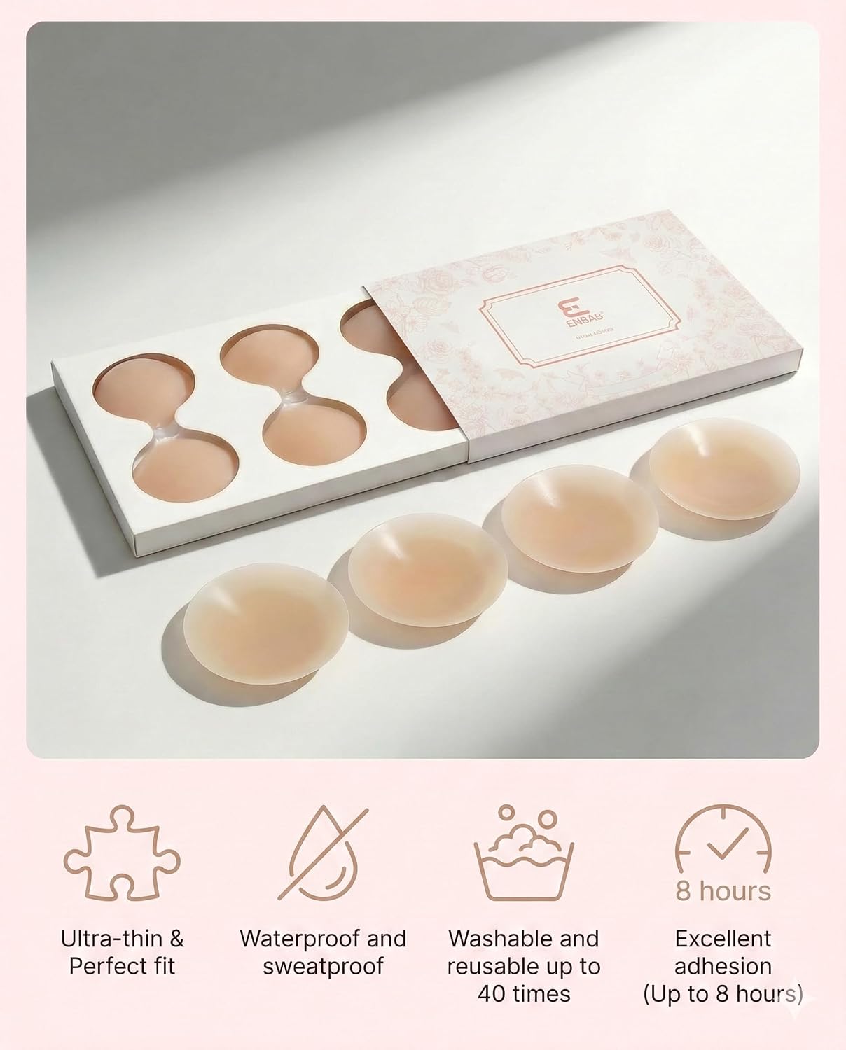 ENBAB Seamless No-Show Nipple Covers — image 3