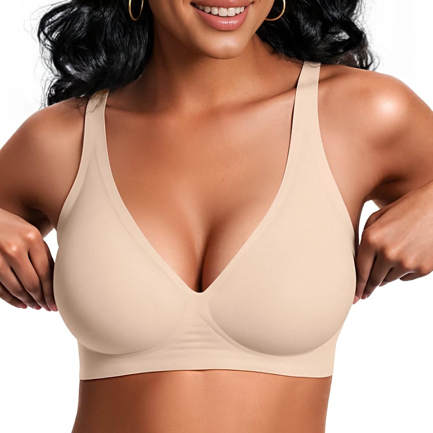 Vertvie Wireless Jelly Push Up Plunge Bra