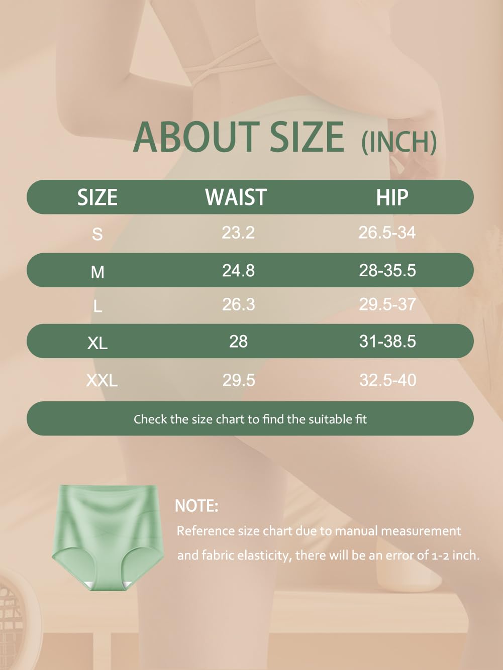 QUASTI Women's High Waisted Cotton Briefs 4 Pack — image 7