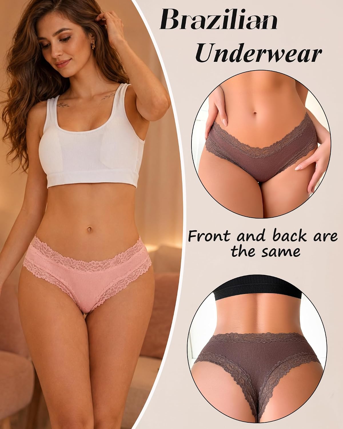 Sth Big Women's Lace Brazilian Panties Pack — image 3