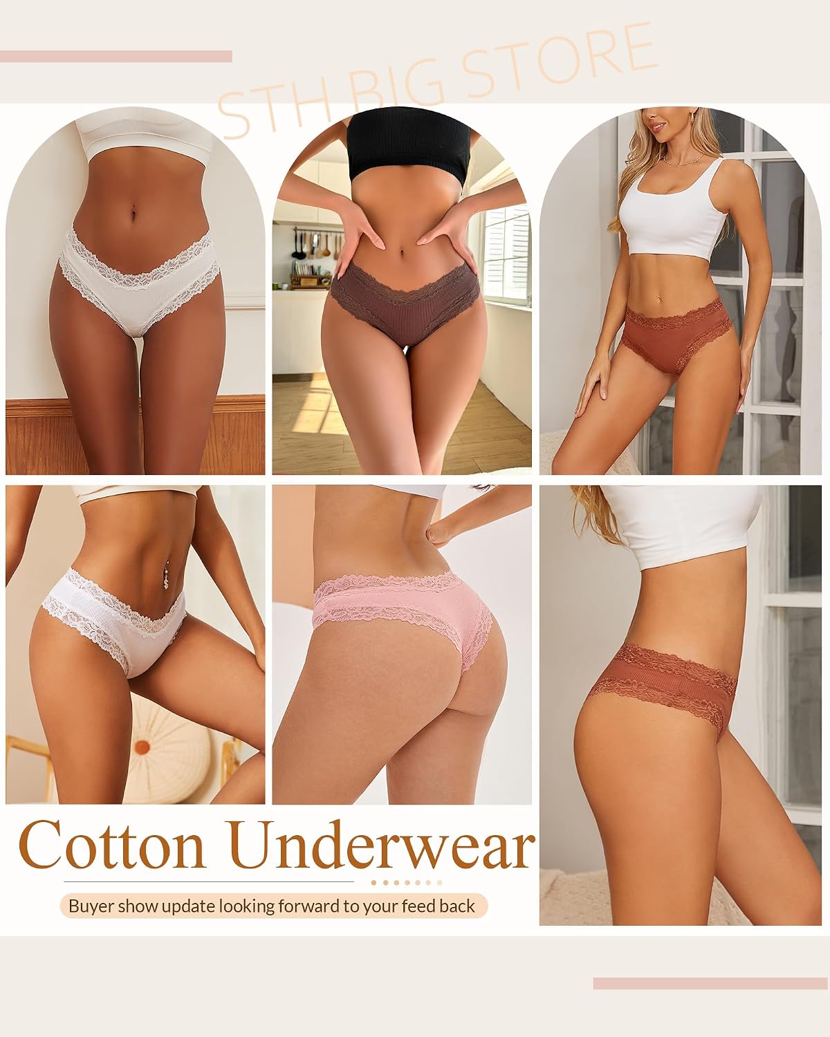 Sth Big Women's Lace Brazilian Panties Pack — image 5