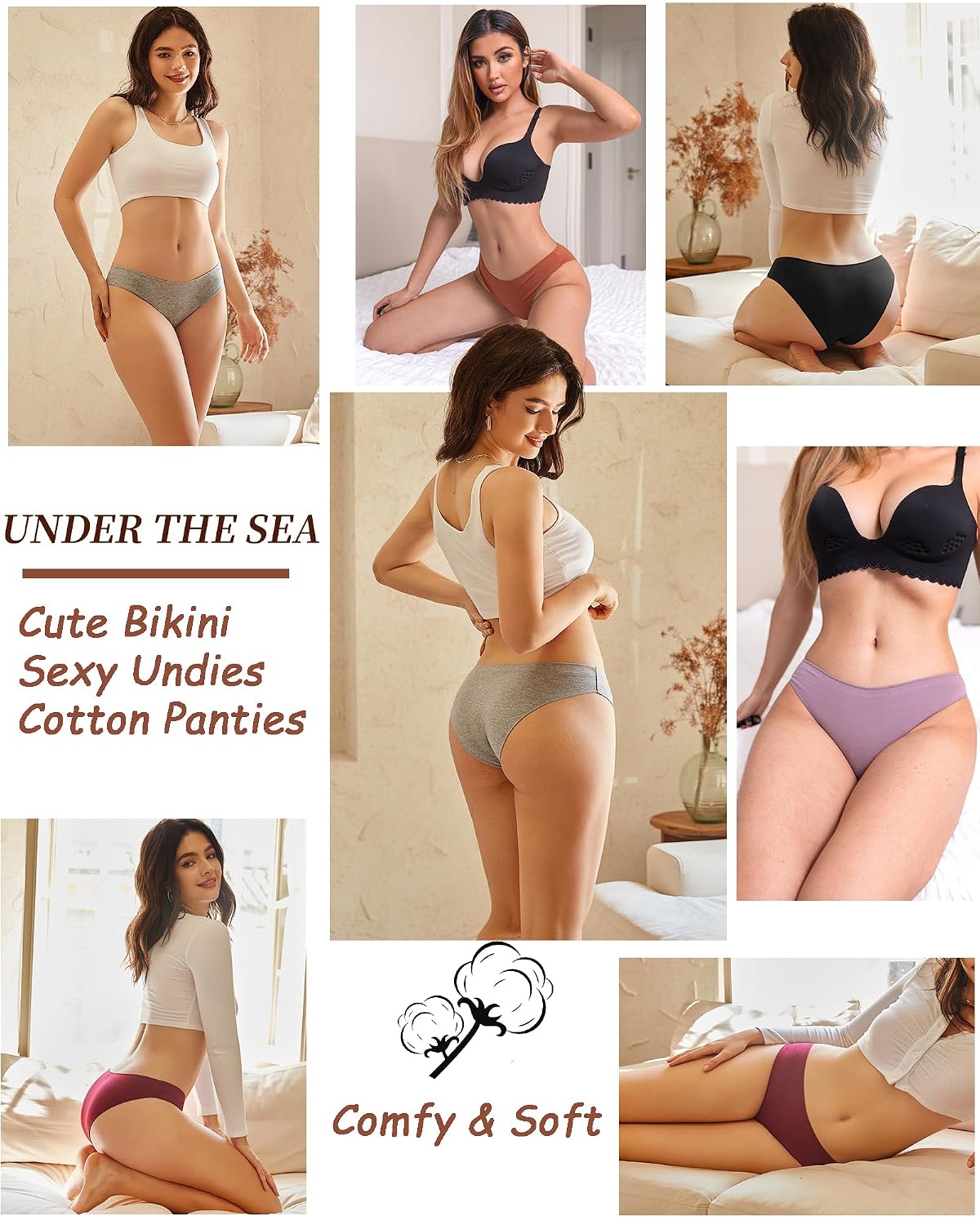 Under The Sea Women's 6-Pack Cheeky Bikini Panties — image 9