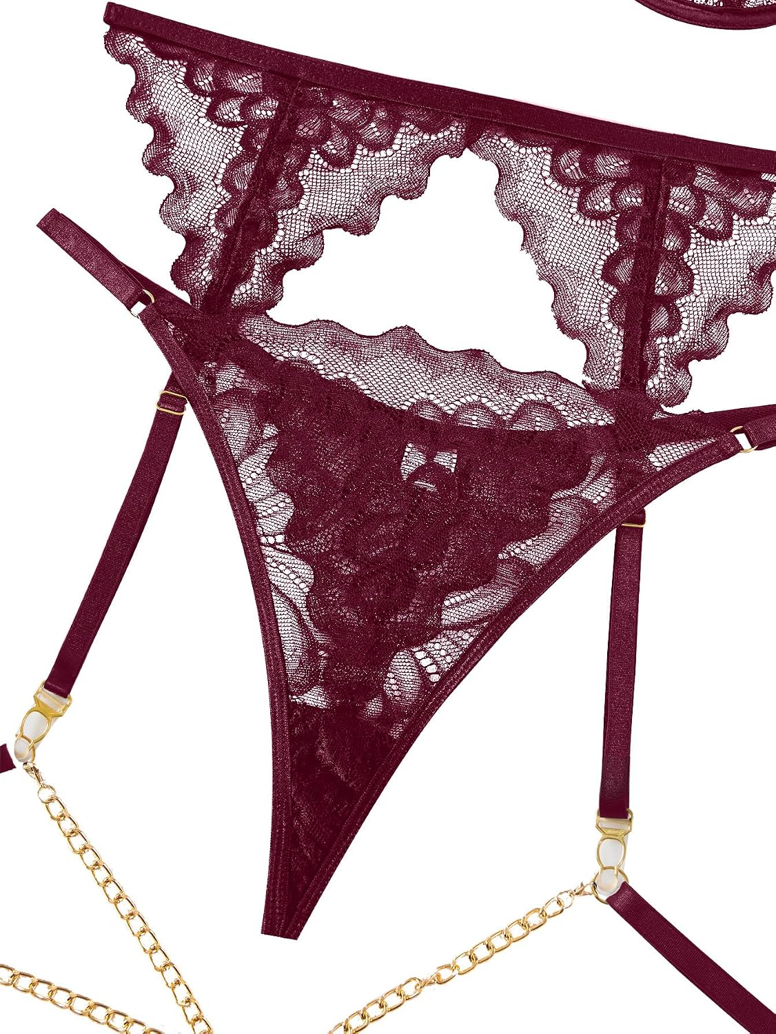 Lilosy 3-Piece Lace Lingerie Set with Garter — image 6