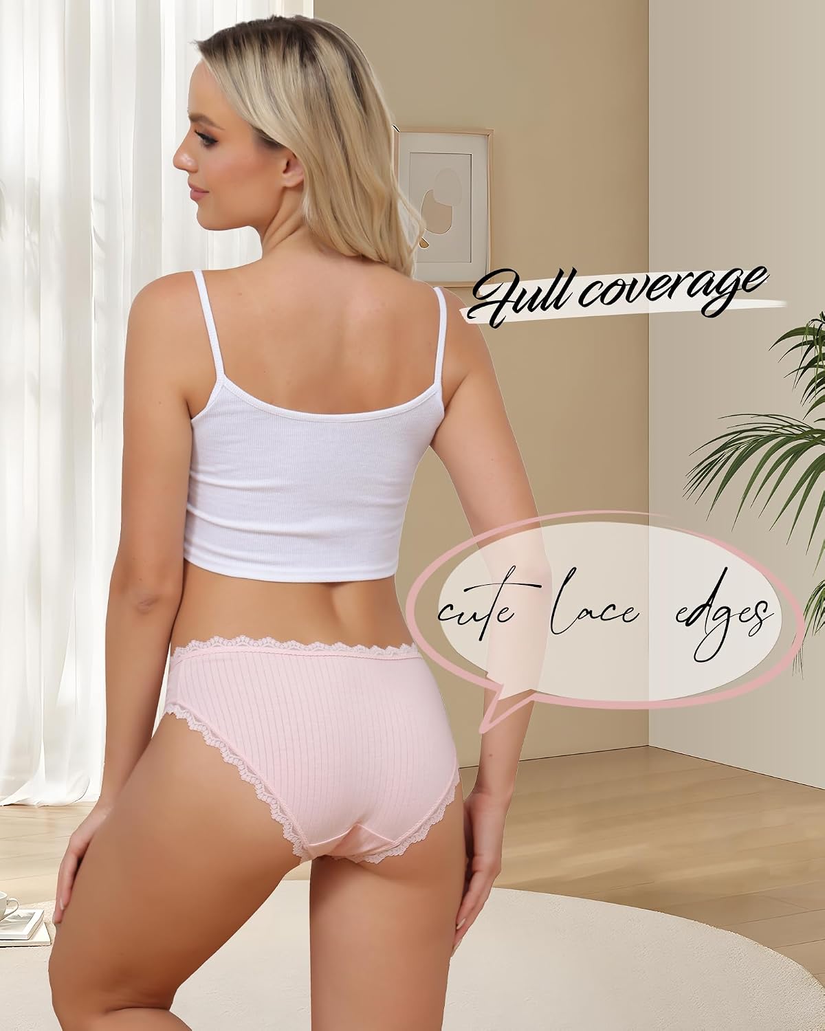 Aijolen Women's Cotton Lace Bikini Panties — image 5