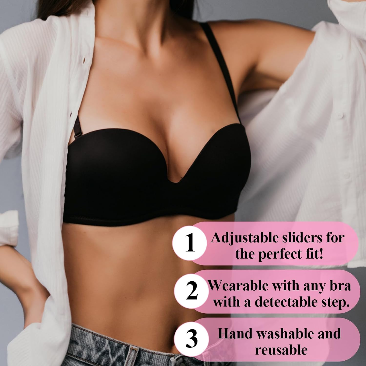 KALIONE Adjustable Non-Slip Bra Straps — image 5