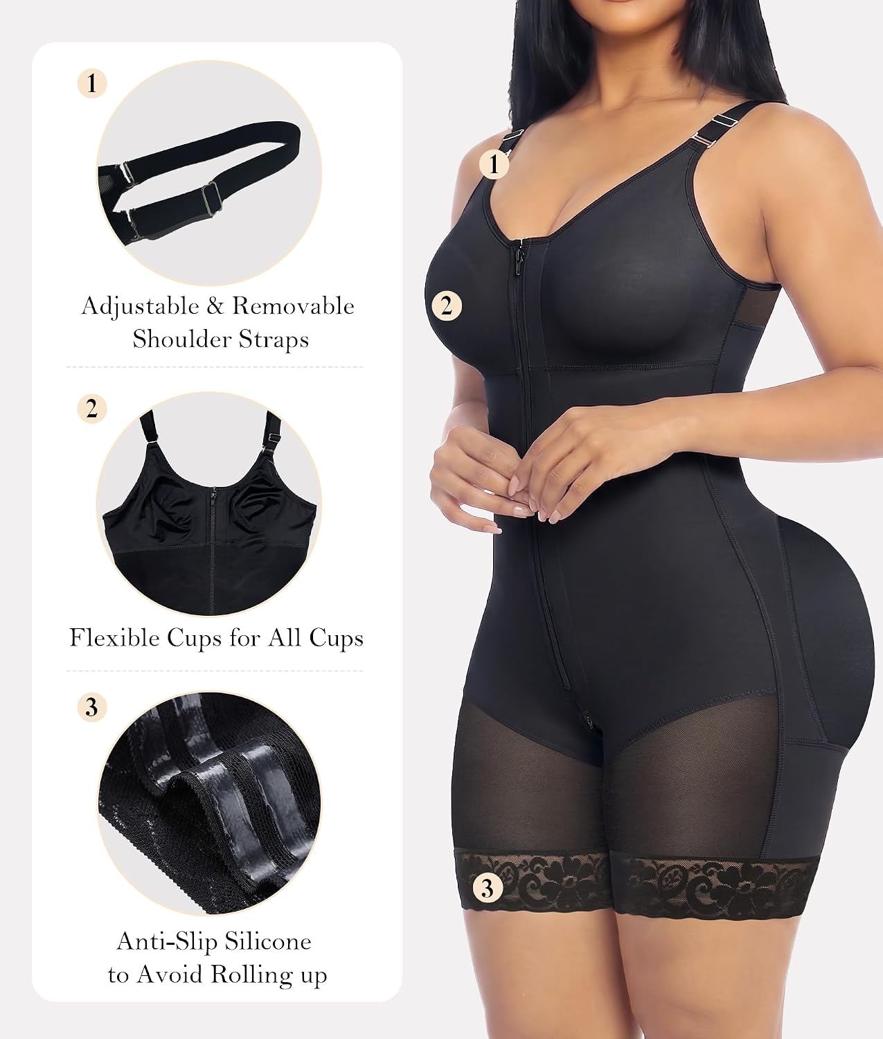 YIANNA Postpartum Shapewear Tummy Control Body Shaper — image 3