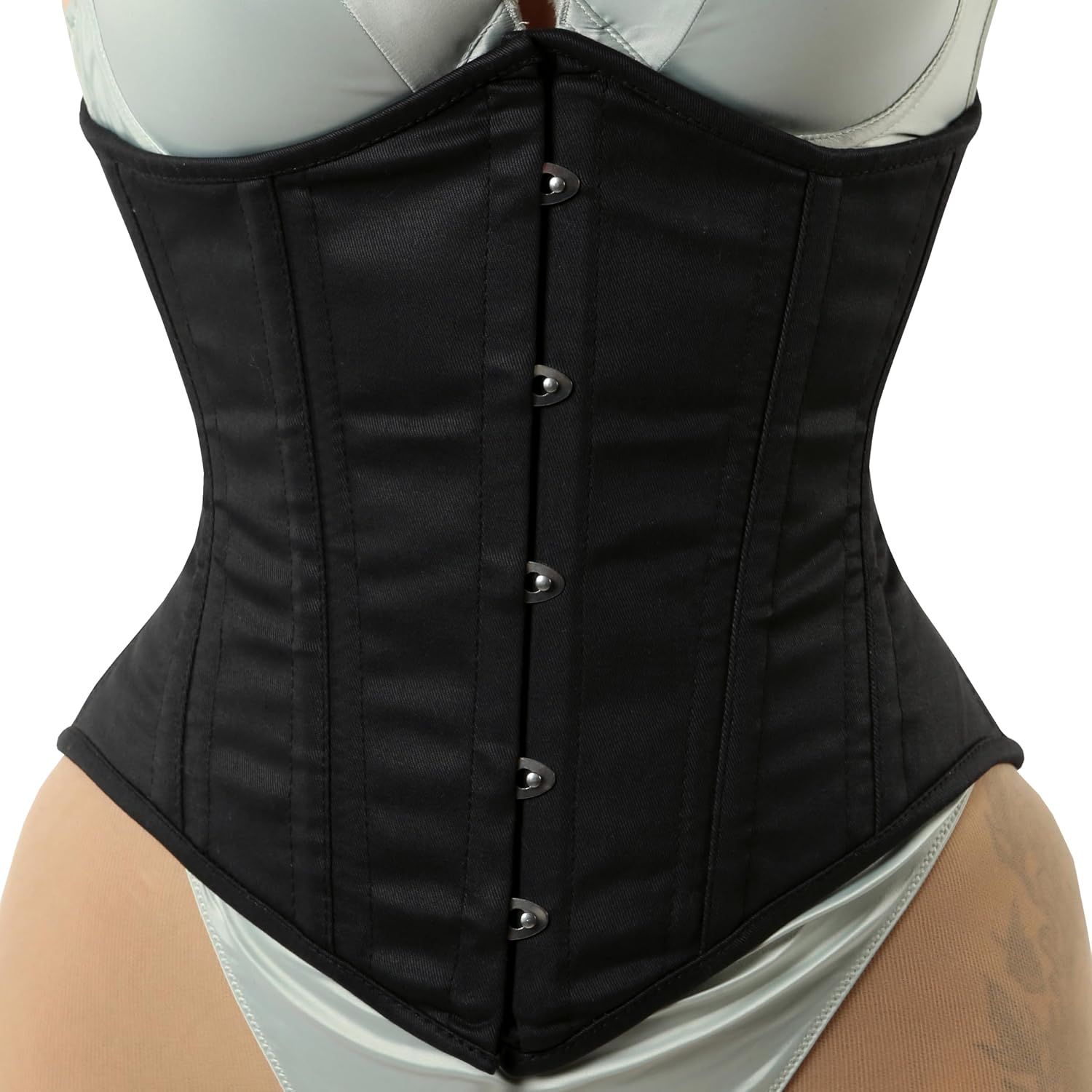 Corsets Island Black Cotton Underbust Corset