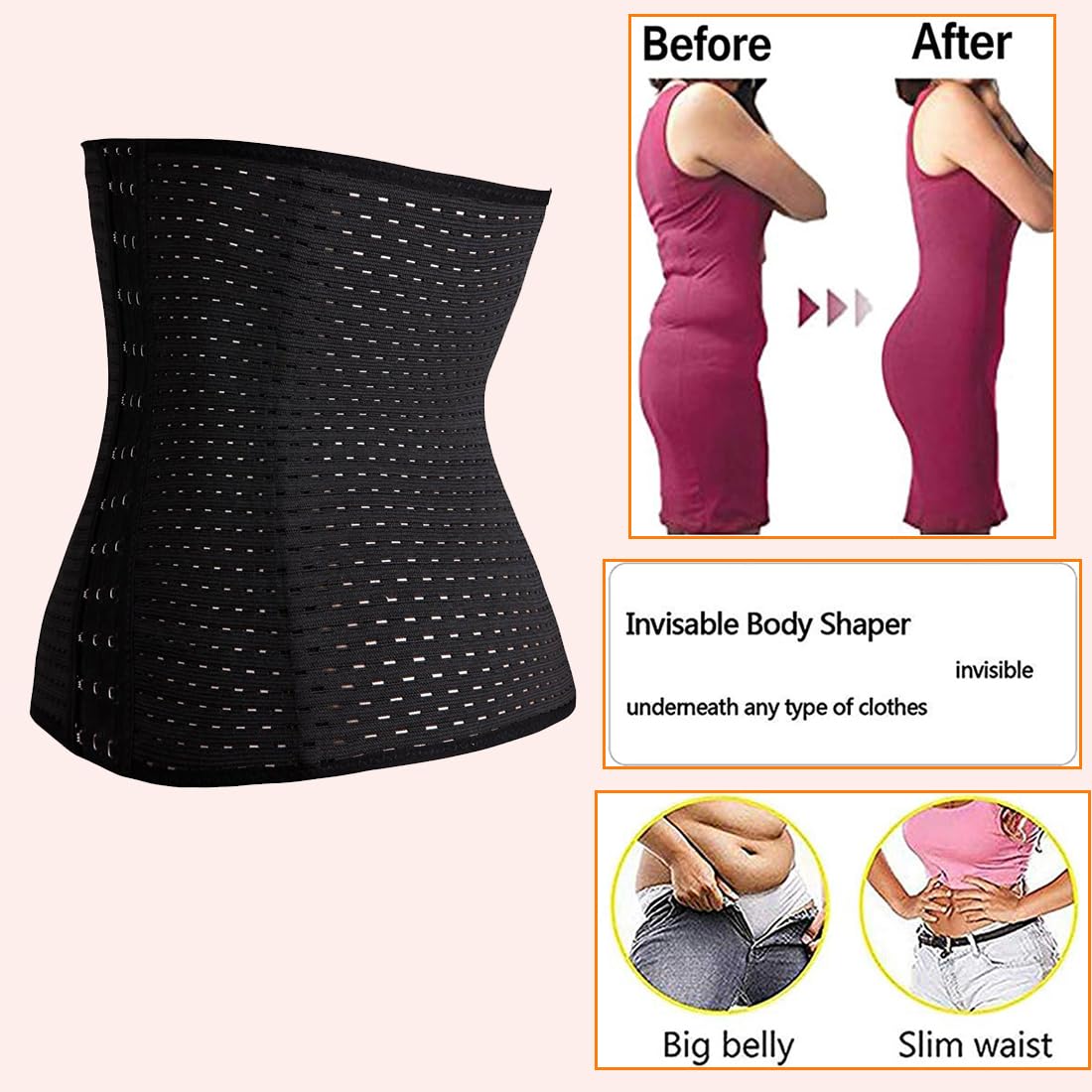 FLORATA Women's Waist Trainer Corset Shapewear — image 4