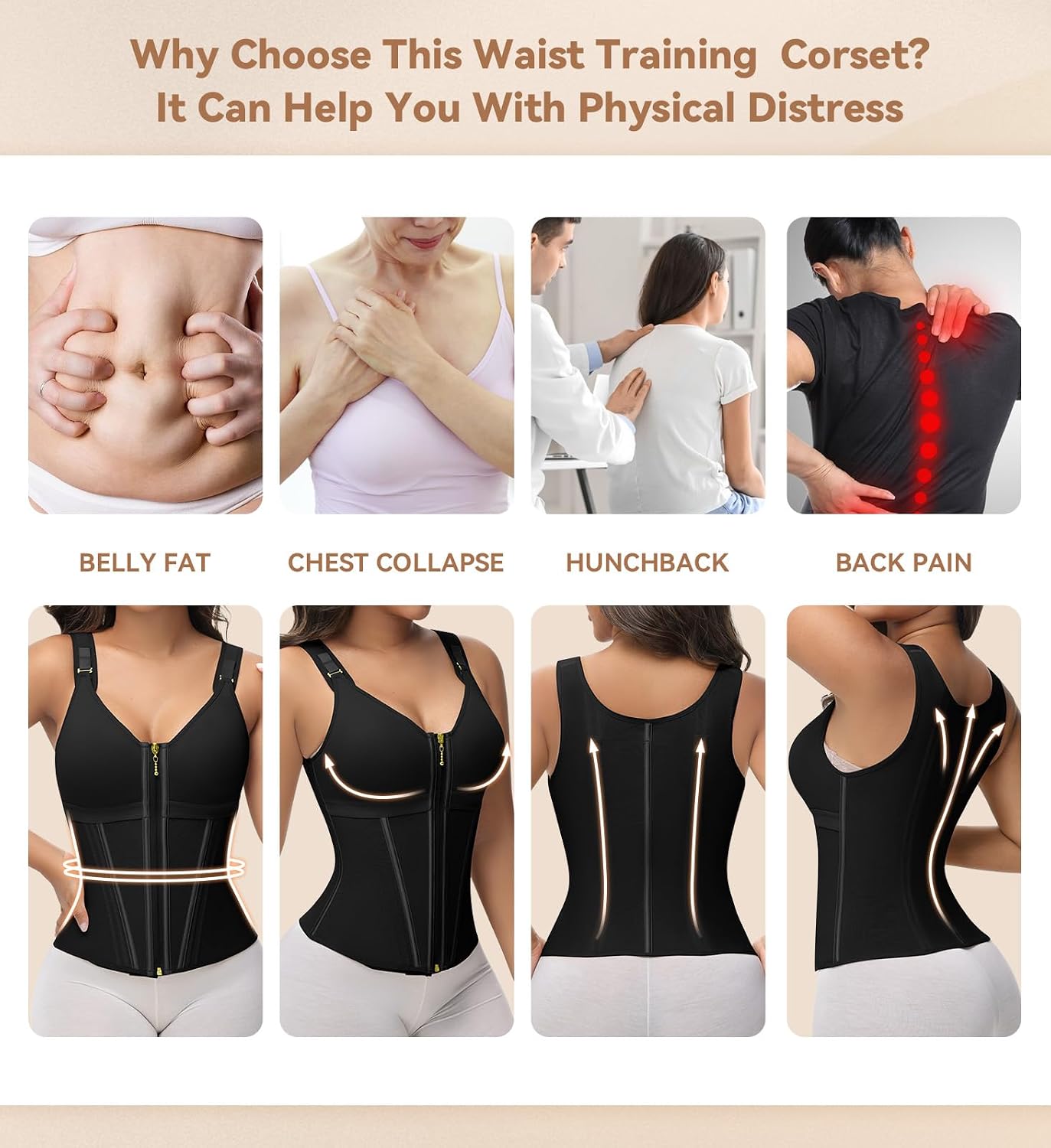 SHAPSHE Waist Trainer Corset with Bra — image 5