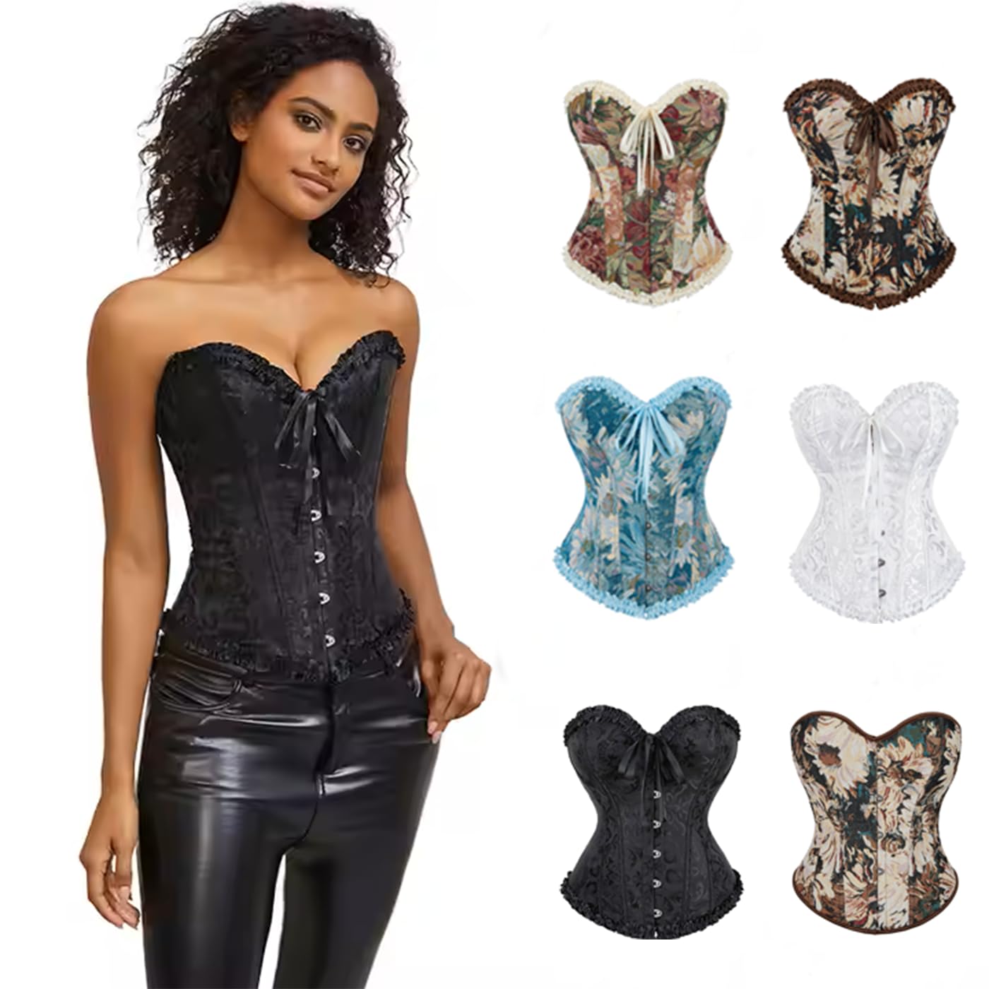 XuoAz Black Lace Bustier Corset Top — image 3