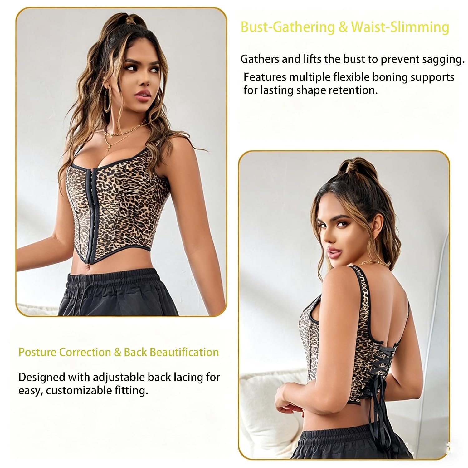 KorhLeoh Leopard-Print Bustier Corset Top — image 3