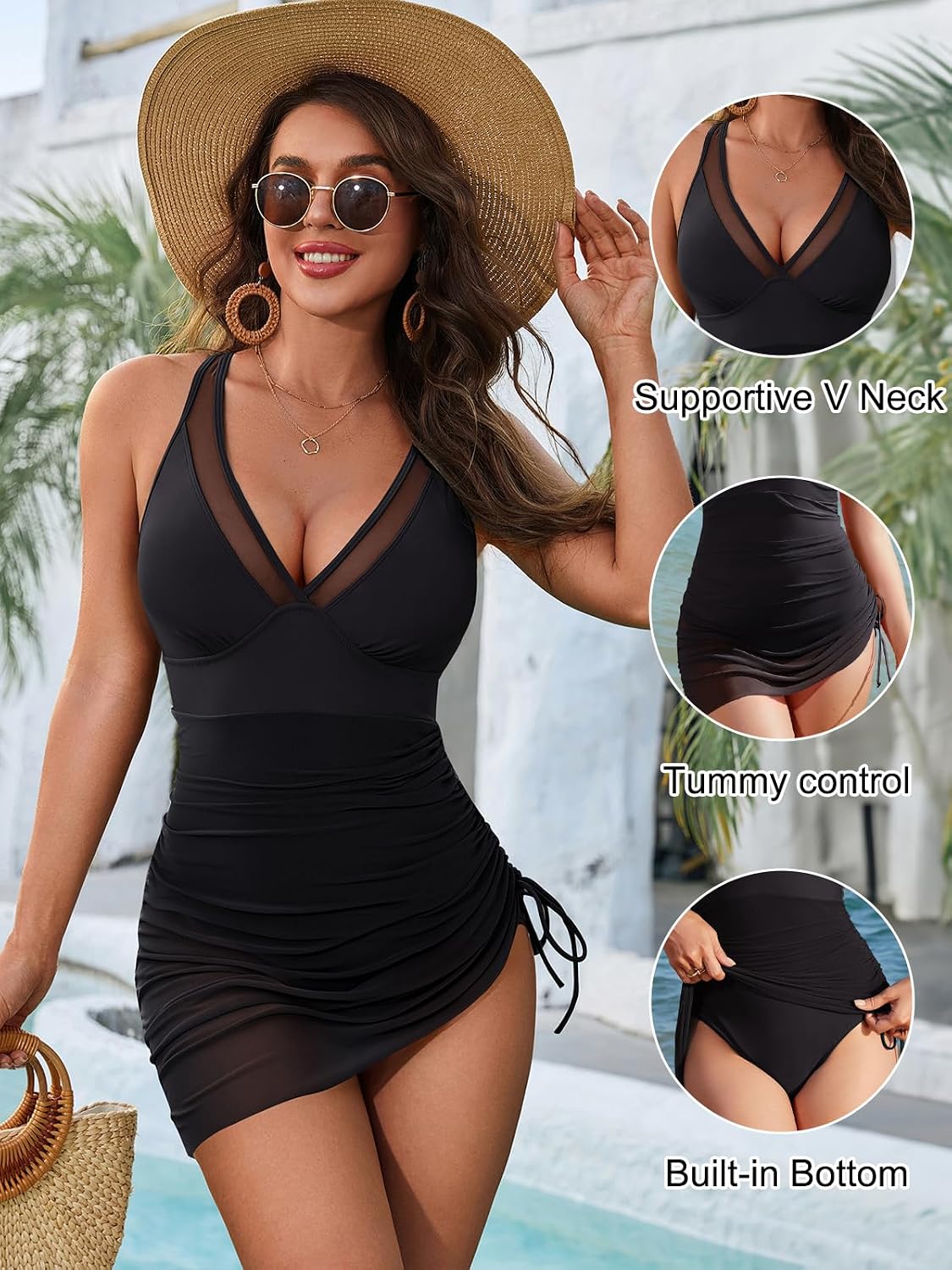 Blooming Jelly Mesh One Piece Swim Dress — image 4