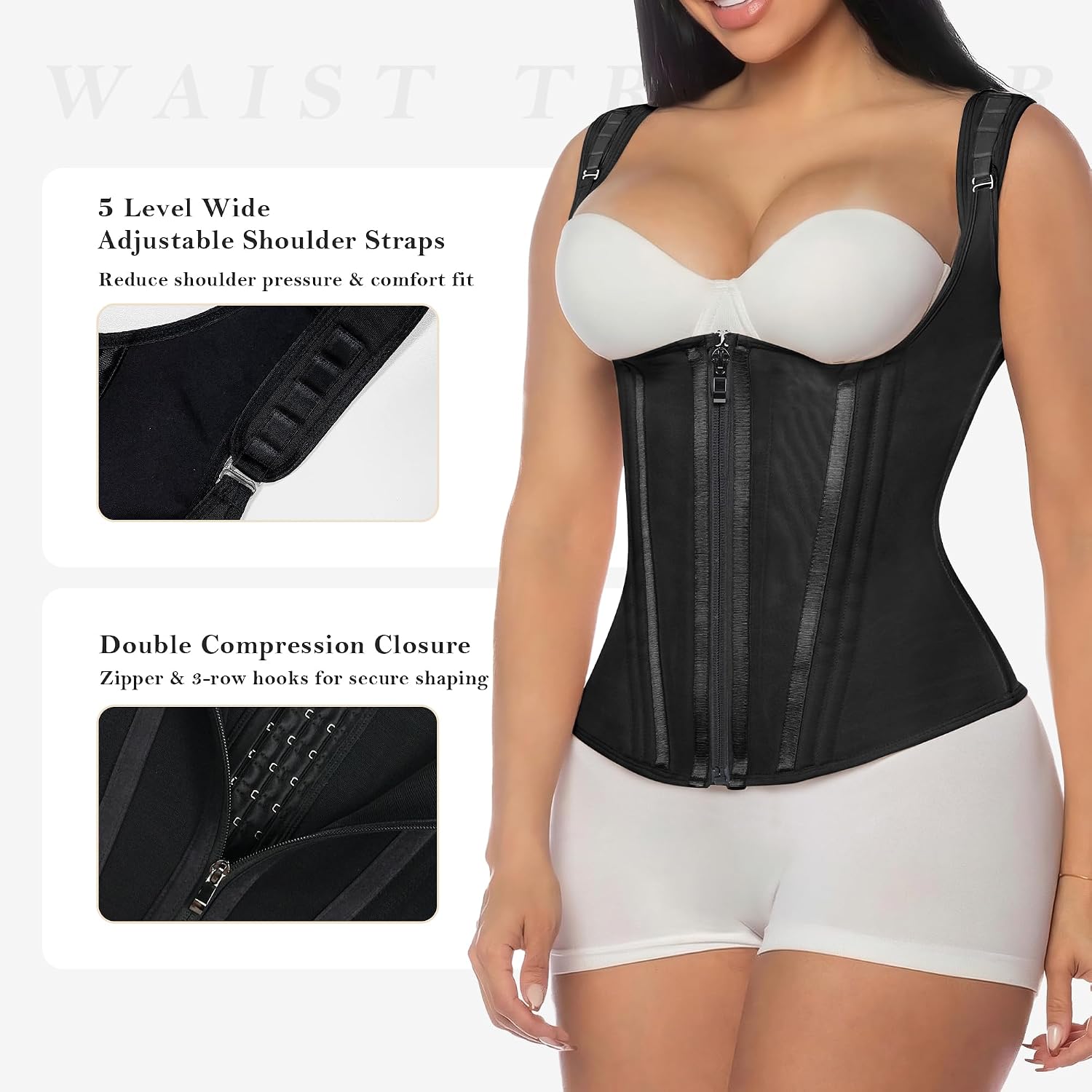 YIANNA Waist Trainer Tummy Control Corset — image 3