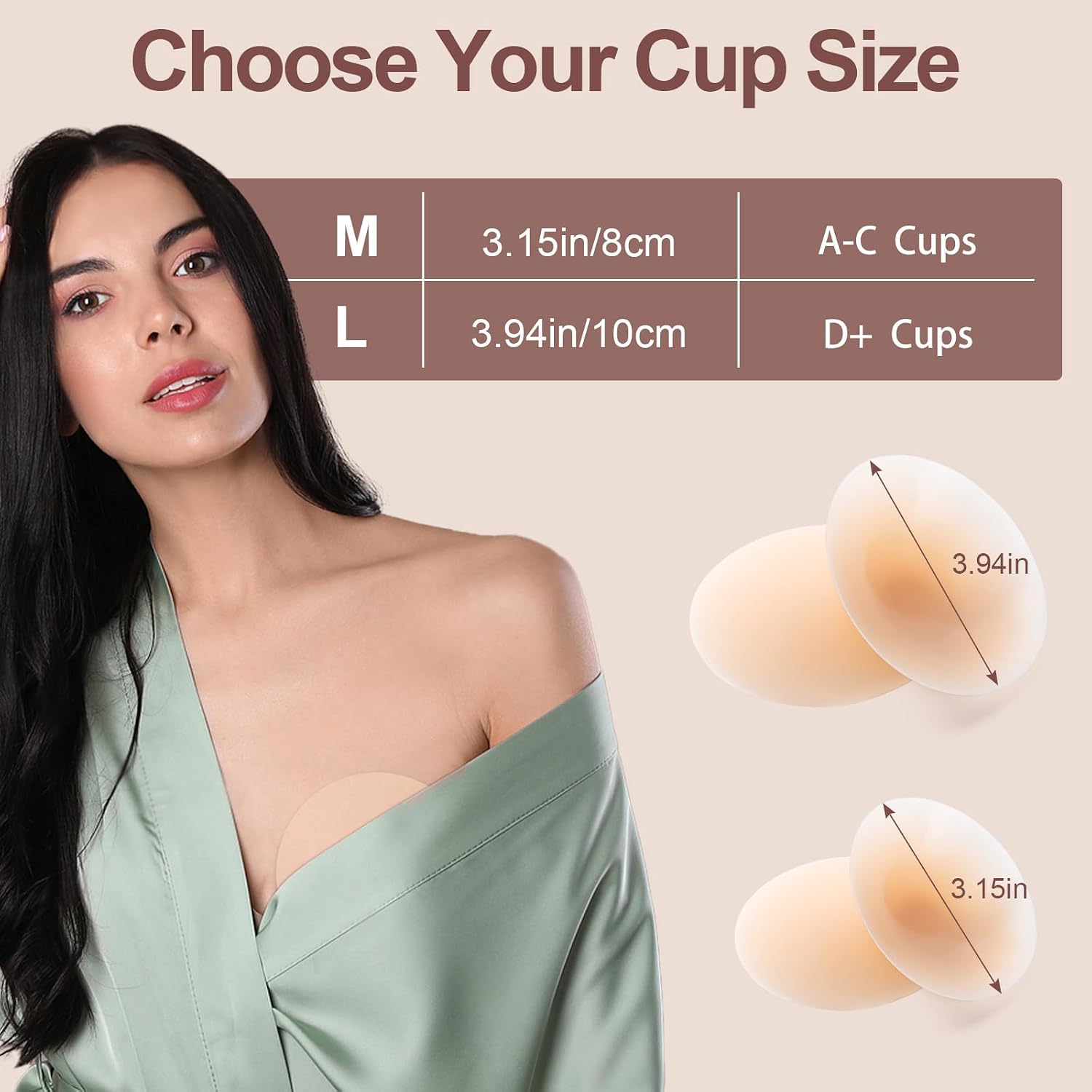 Husfunov Adhesive Nipple Covers for Women — image 6