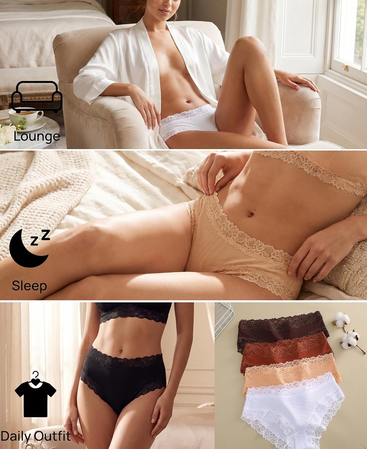 Knowyou No Roll Lace Hipster Panties — image 2