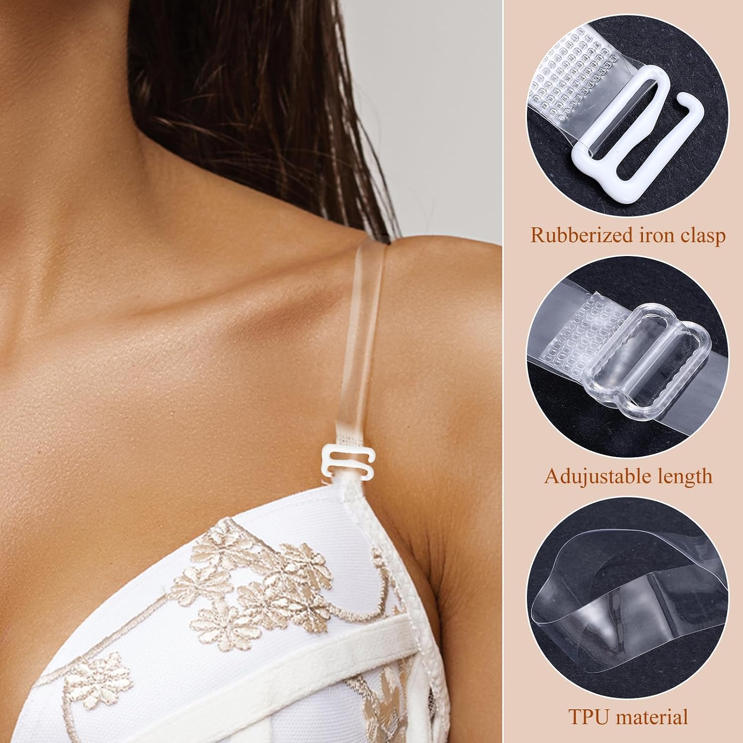AOZUO Invisible Clear Bra Straps for Women — image 4